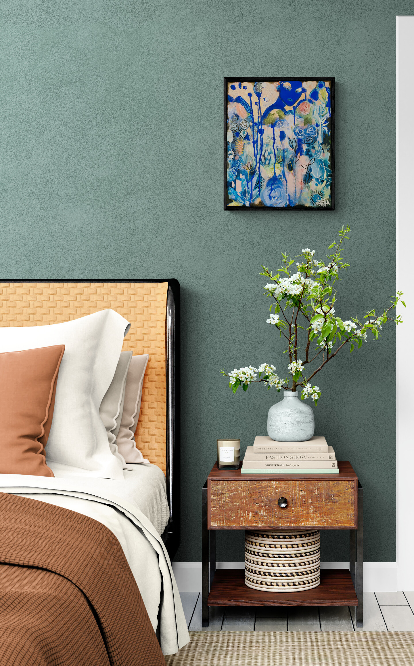 Carita Farrer Spencer Petite Boheme 45 X 37.5 Cm Acrylic On Canvas.insitu2