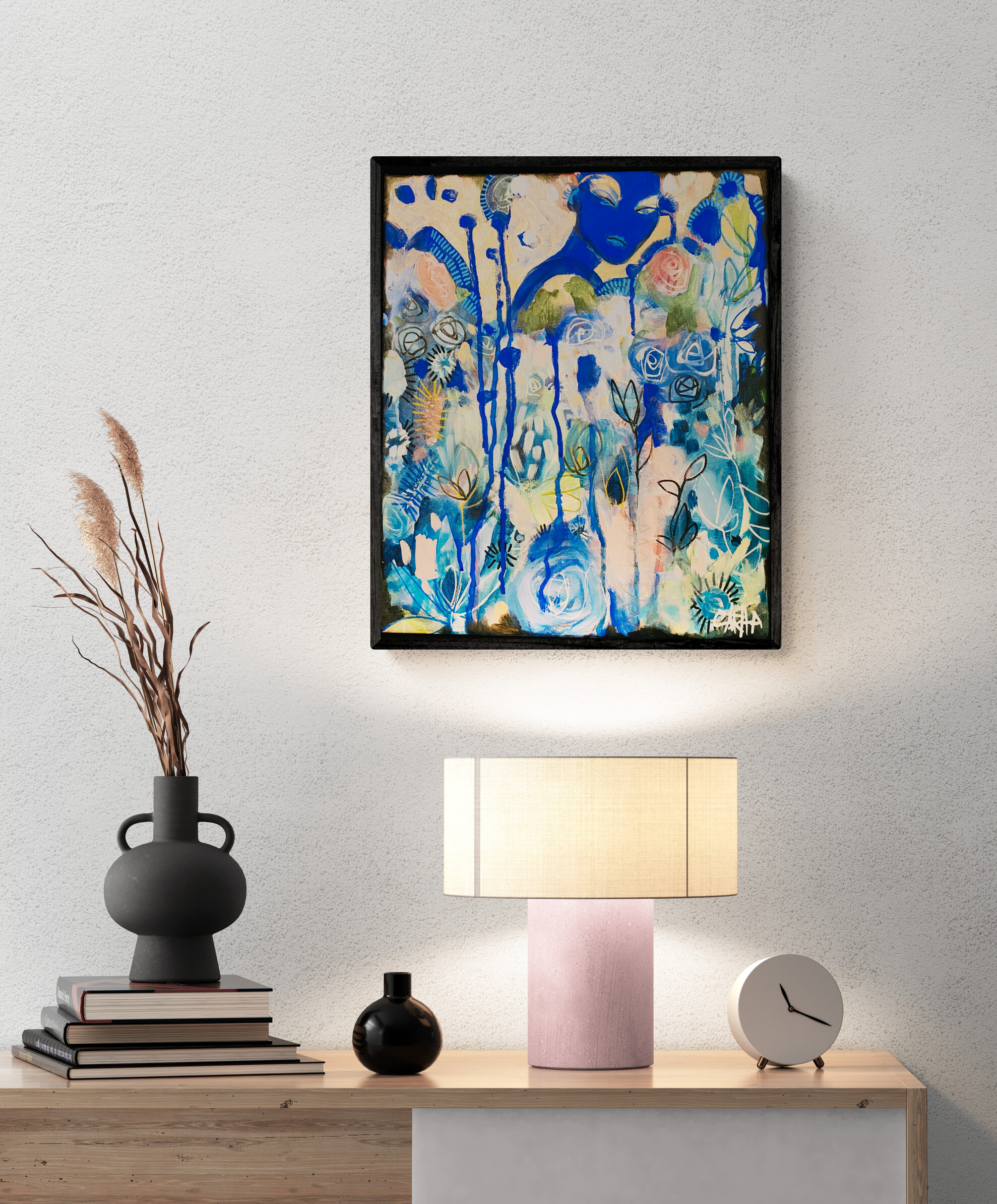 Carita Farrer Spencer Petite Boheme 45 X 37.5 Cm Acrylic On Canvas.insitu1