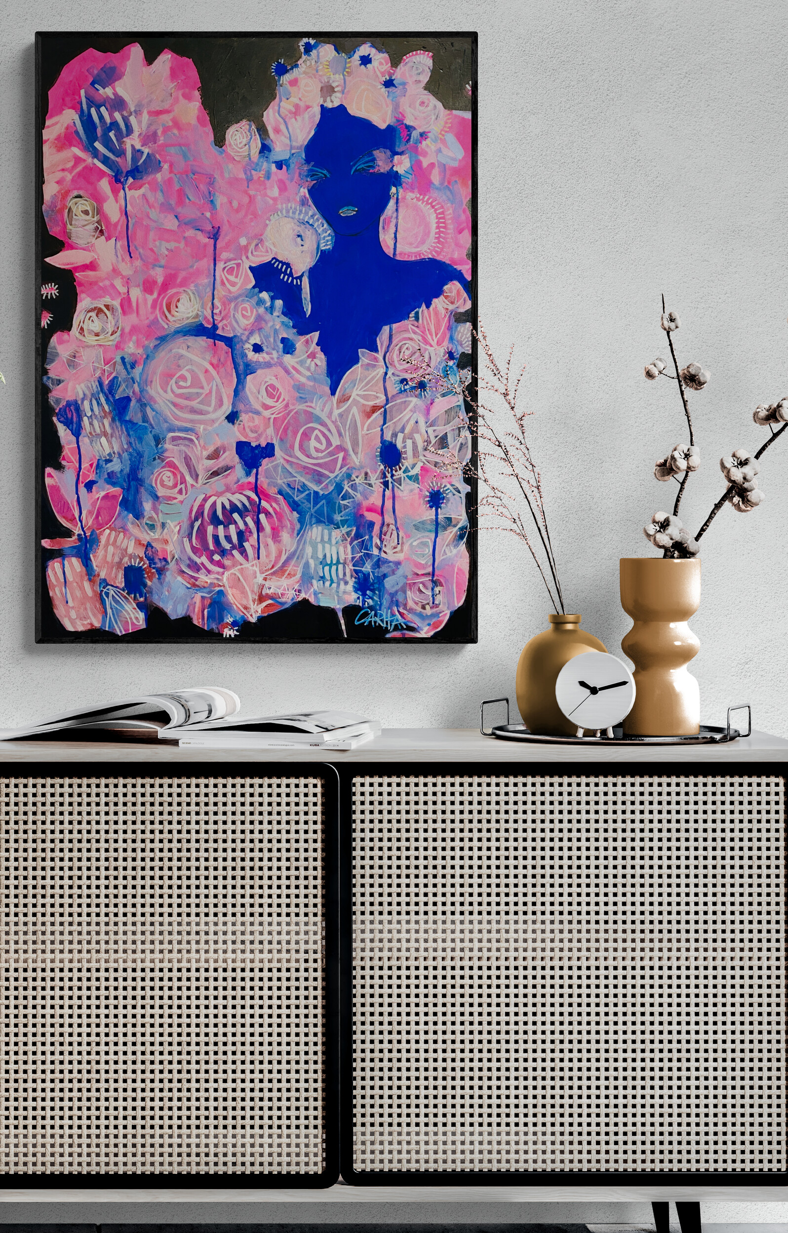 Carita Farrer Spencerr Queen Boheme 92 X 66 Cm Acrylic On Canvas Insitu3