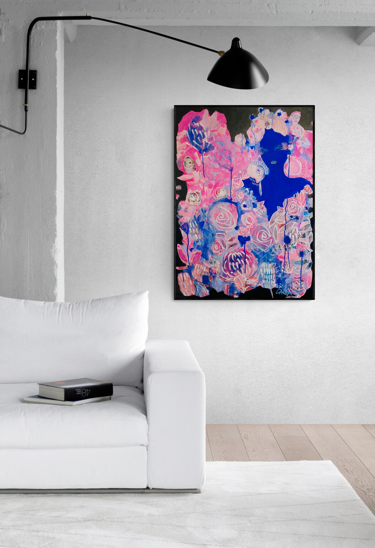 Carita Farrer Spencerr Queen Boheme 92 X 66 Cm Acrylic On Wood Insitu1