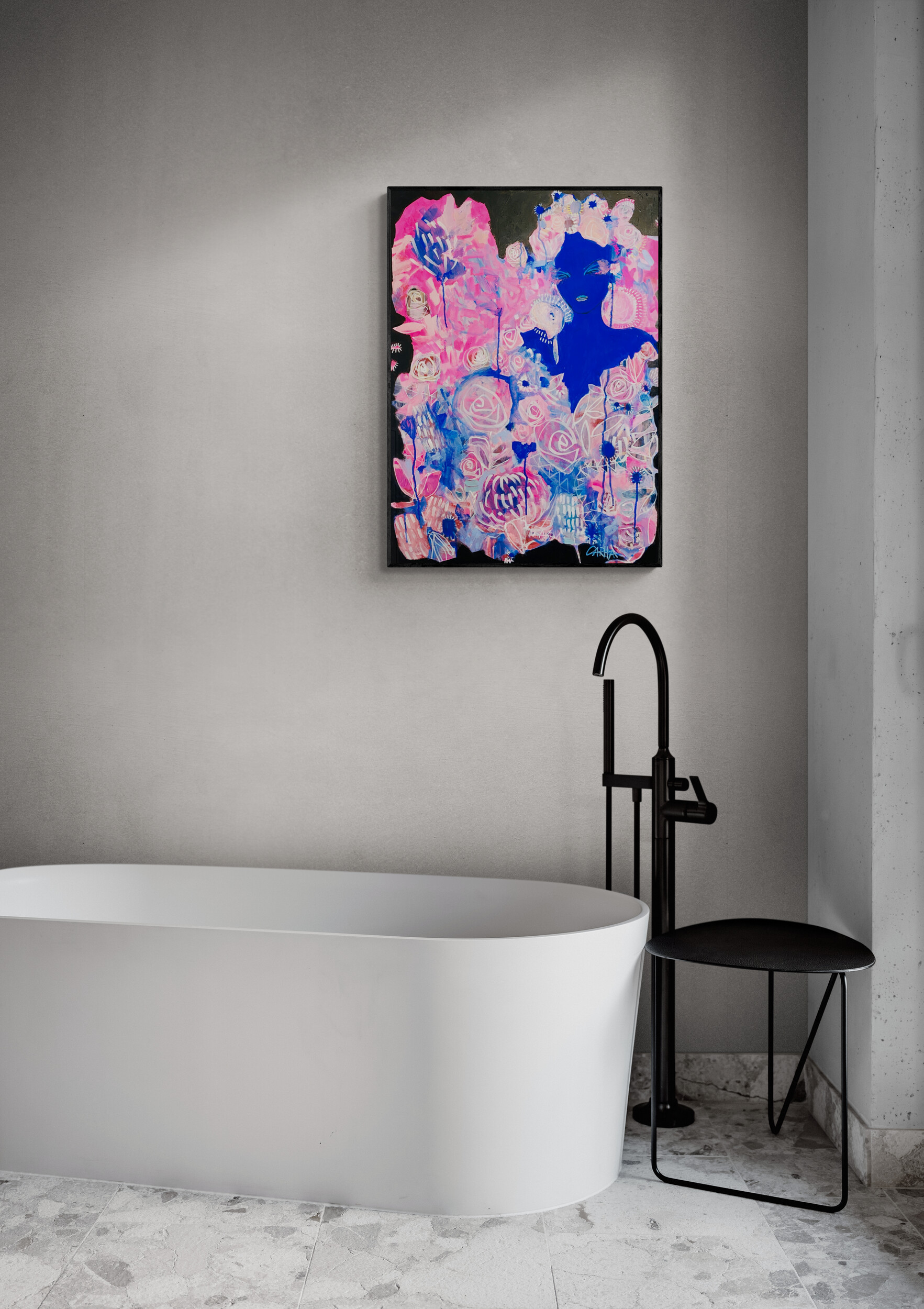 Carita Farrer Spencer Petite Boheme 45 X 37.5 Cm Acrylic On Canvas Bath