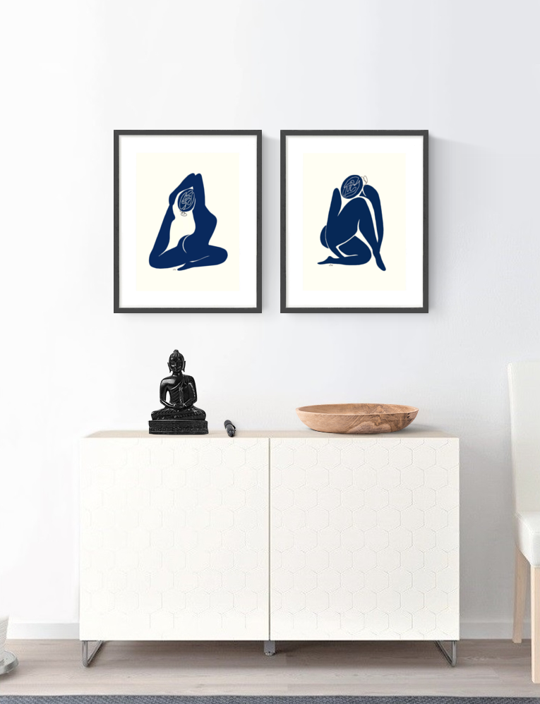 Diptych Mindful Yoga I.i And Ii