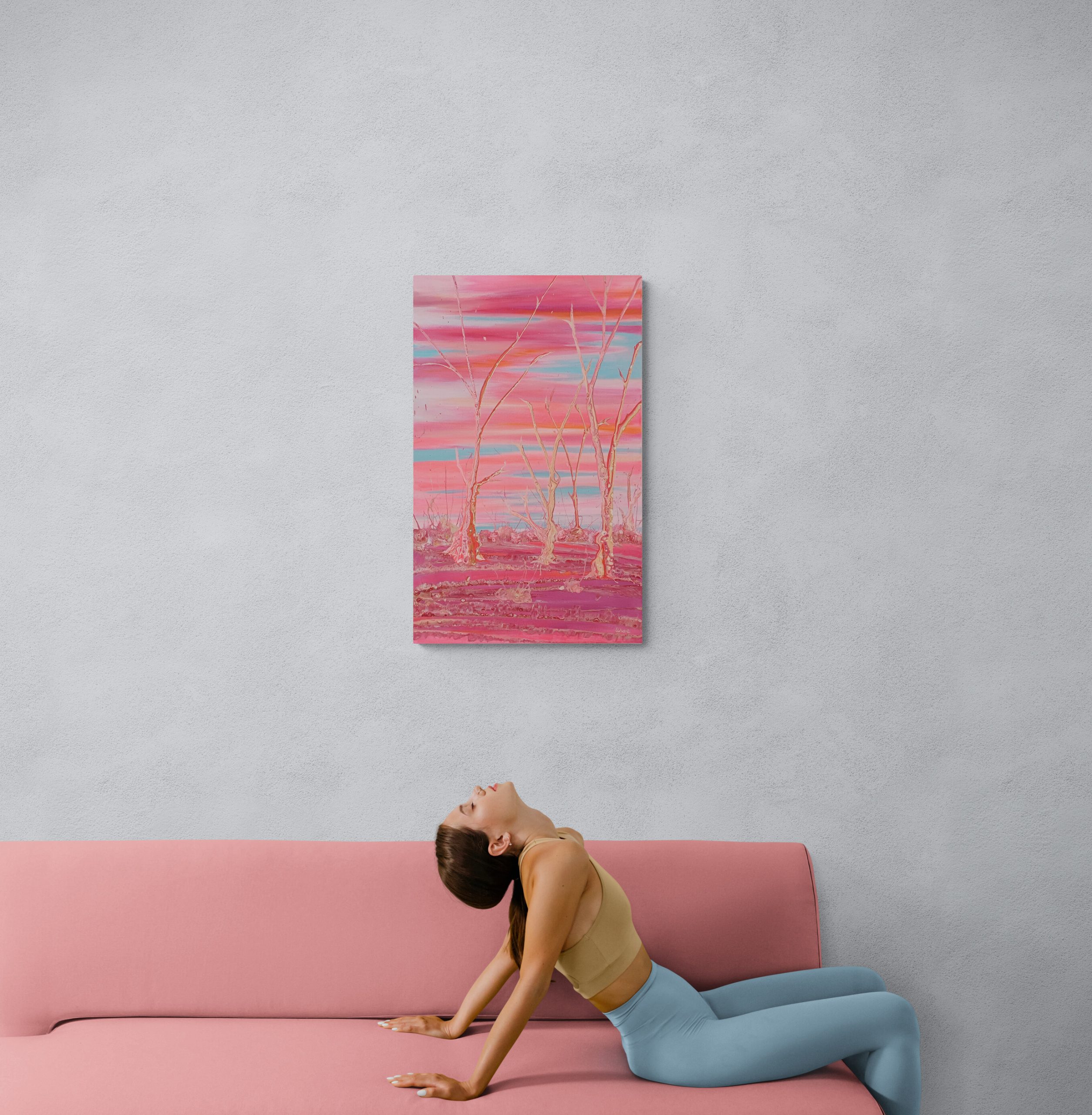 Young Woman Laying On Sofa (1)