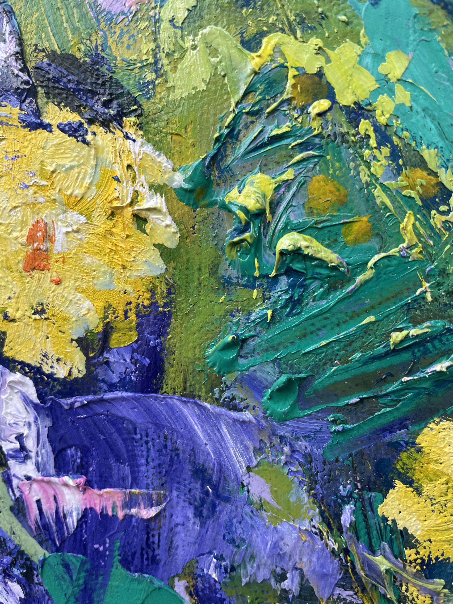 Foxglove, Lavender And Daisies Closeup 1