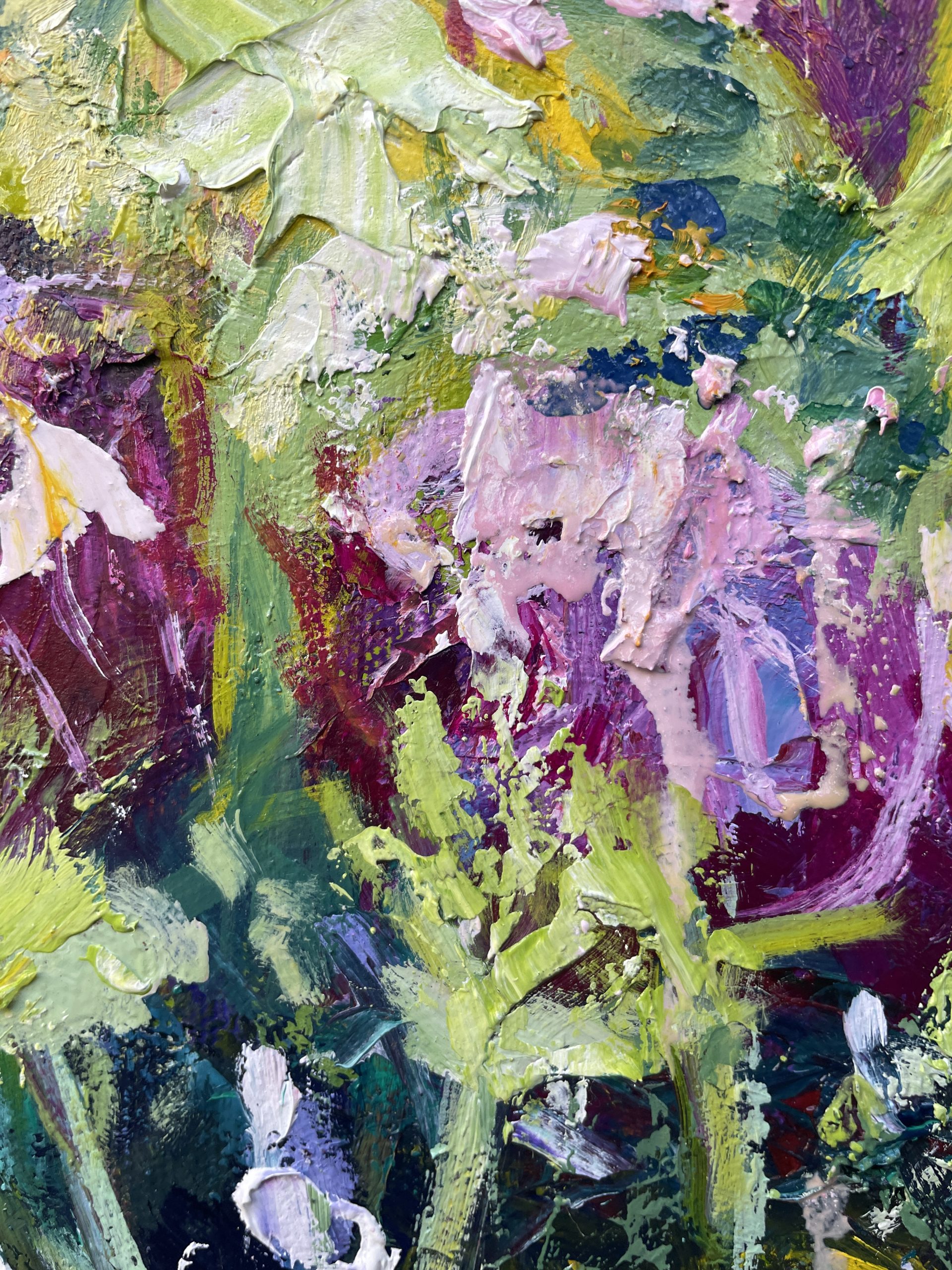 Foxglove, Lavender And Daisies Closeup 2