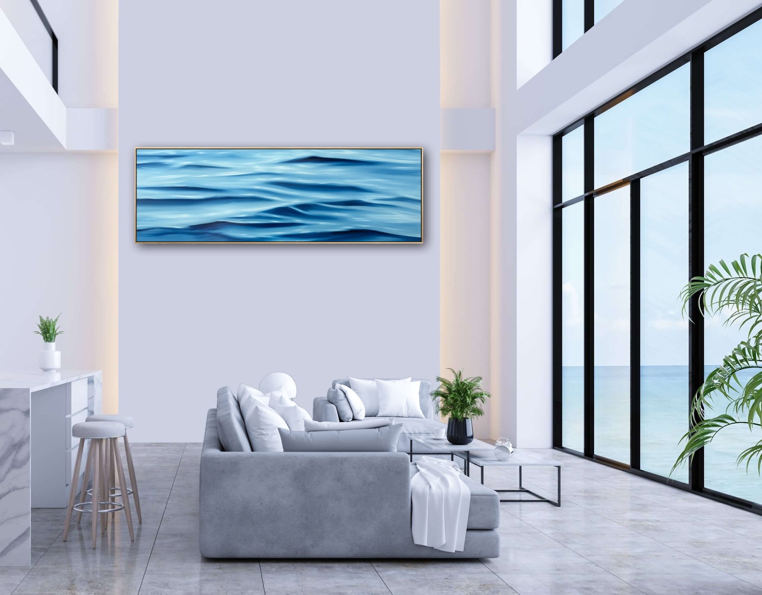 Calm Ocean Beach House View