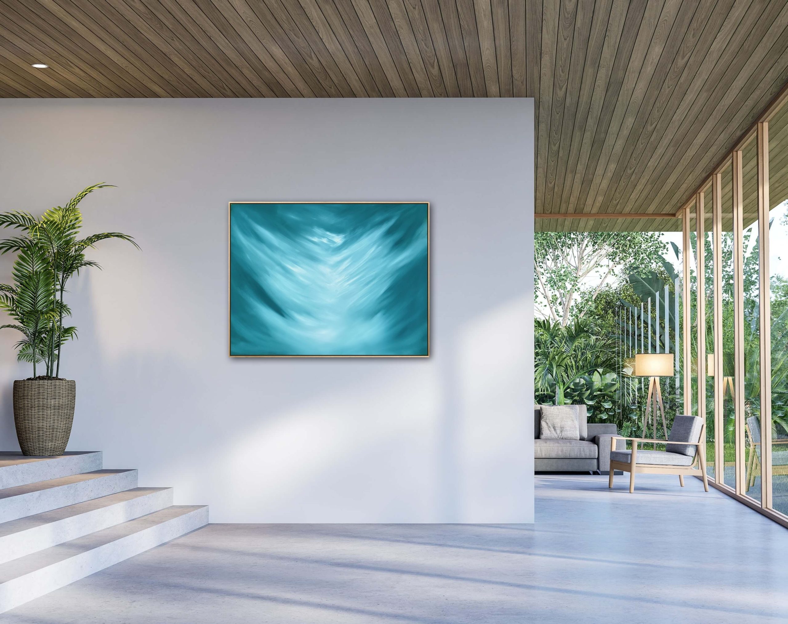 Alanah Jarvis Abstract Art Green Interior