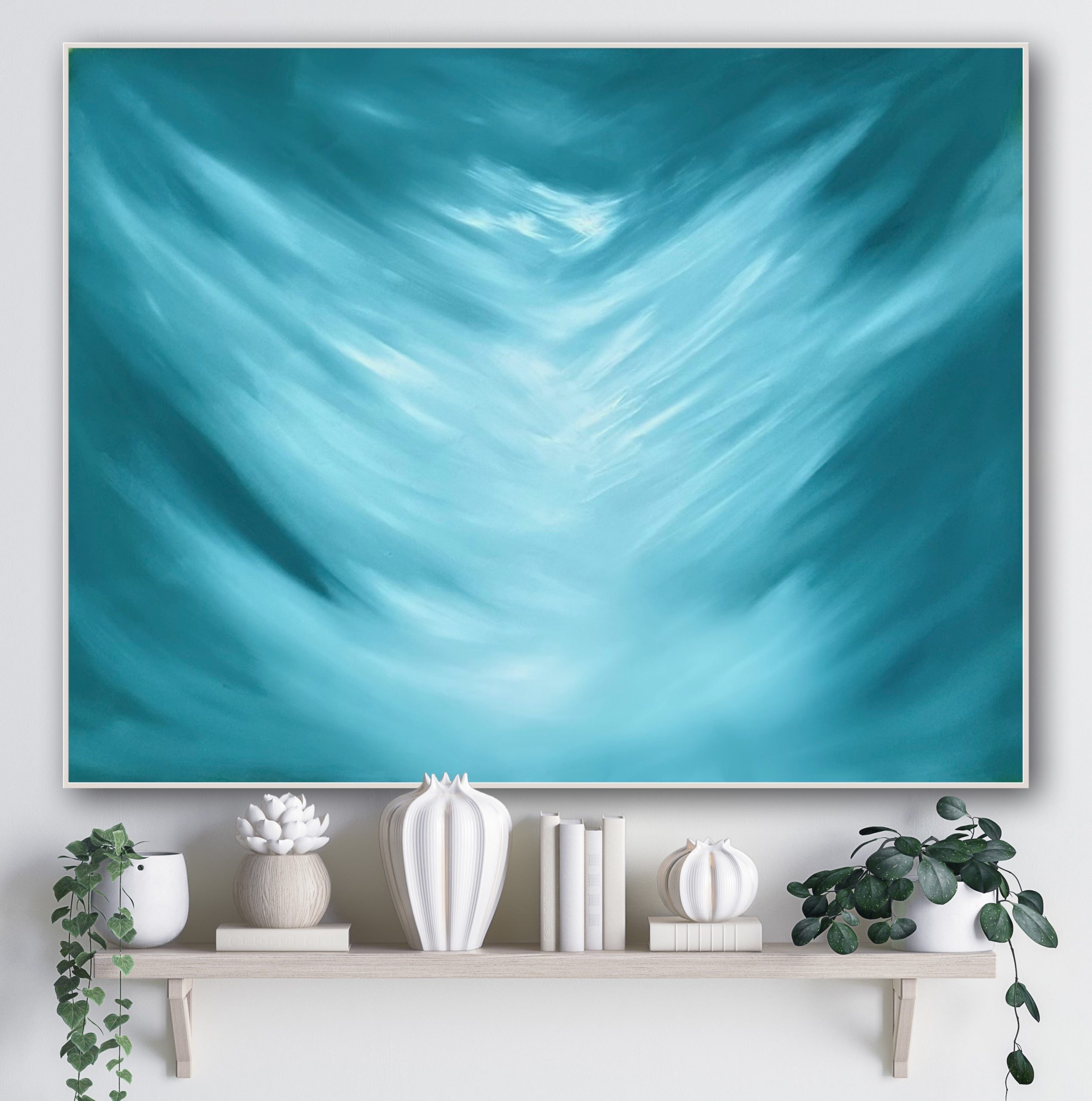 Alanah Jarvis Abstract Art White Frame