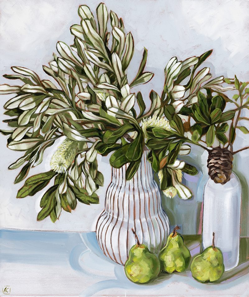 Two vases and Banksia Giclee Print Limited Edition