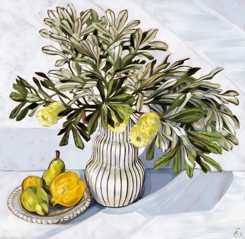 Coastal banksia and fruit plate Giclee Print Limited Edition