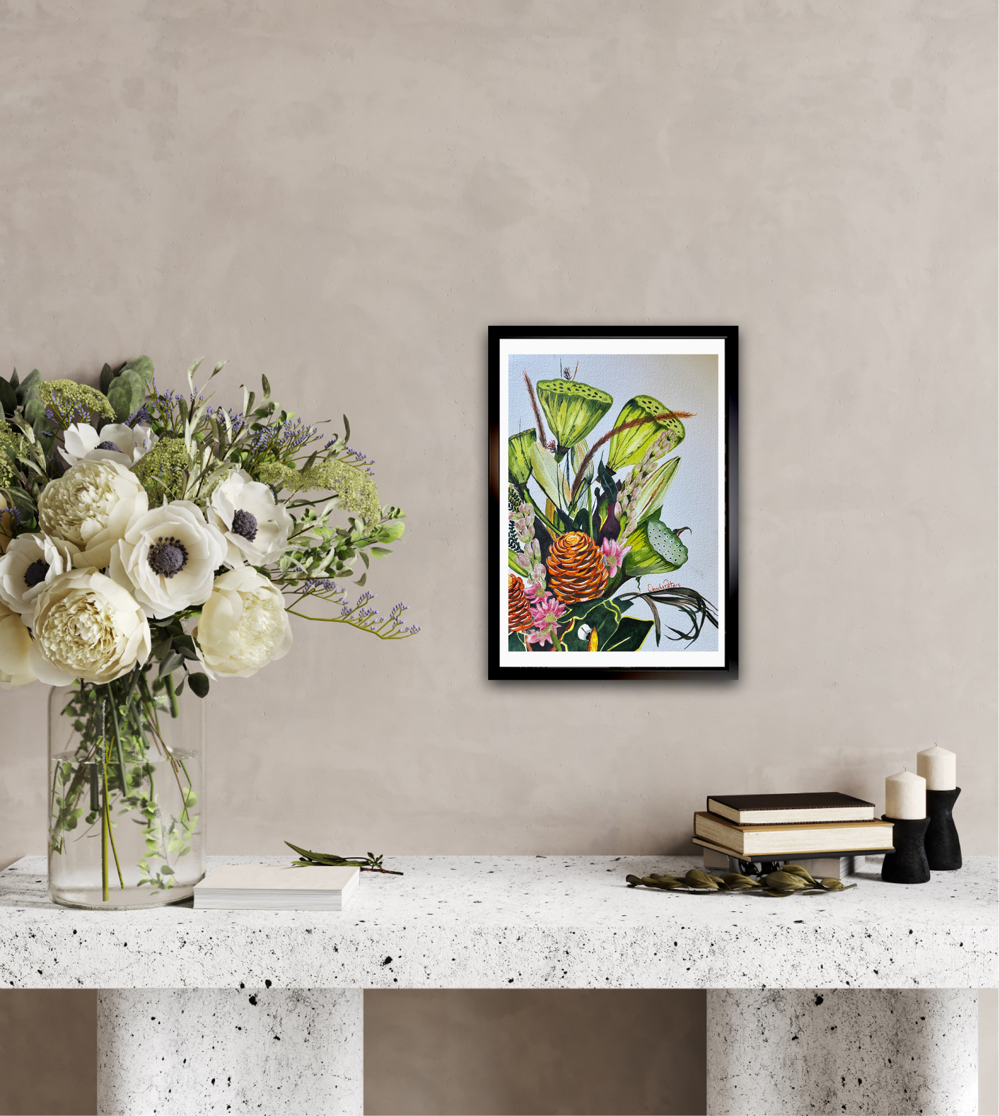 Beehives And Seedpods Insitu1 Wendy Peters