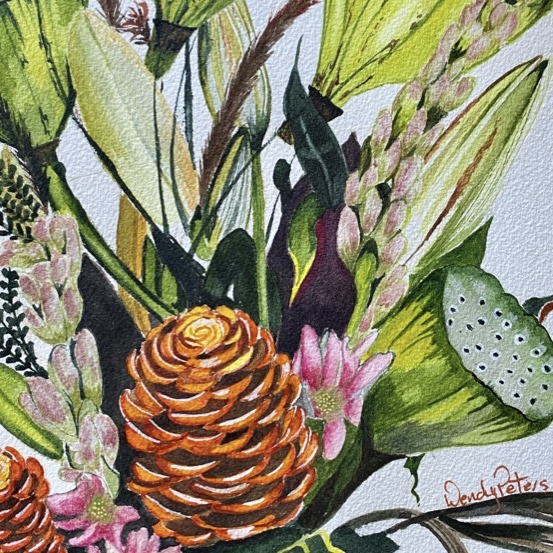 Beehives And Seedpods Close Up Wendy Peters