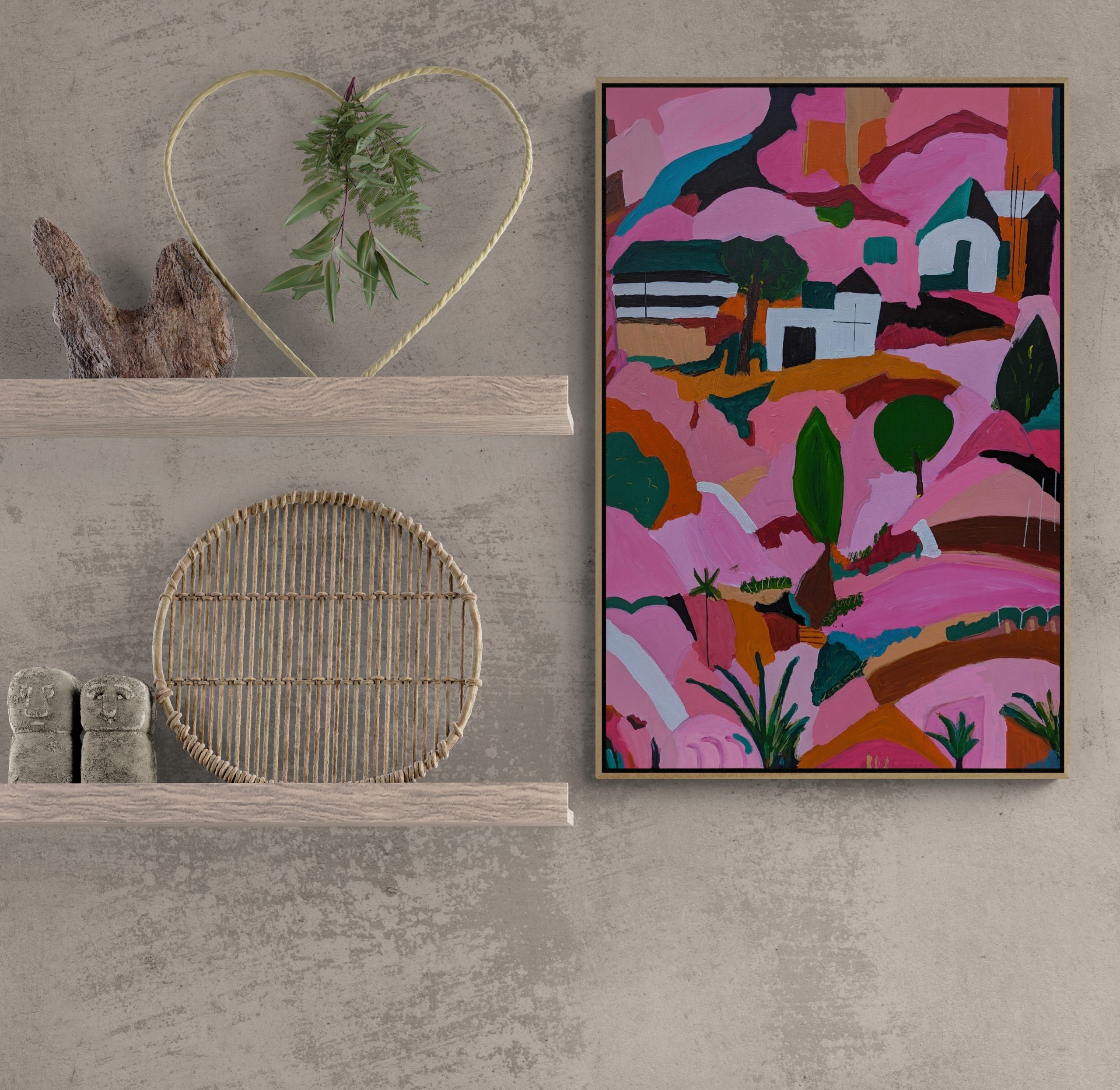 Boho Themed Shelving And Bench Seat (1)