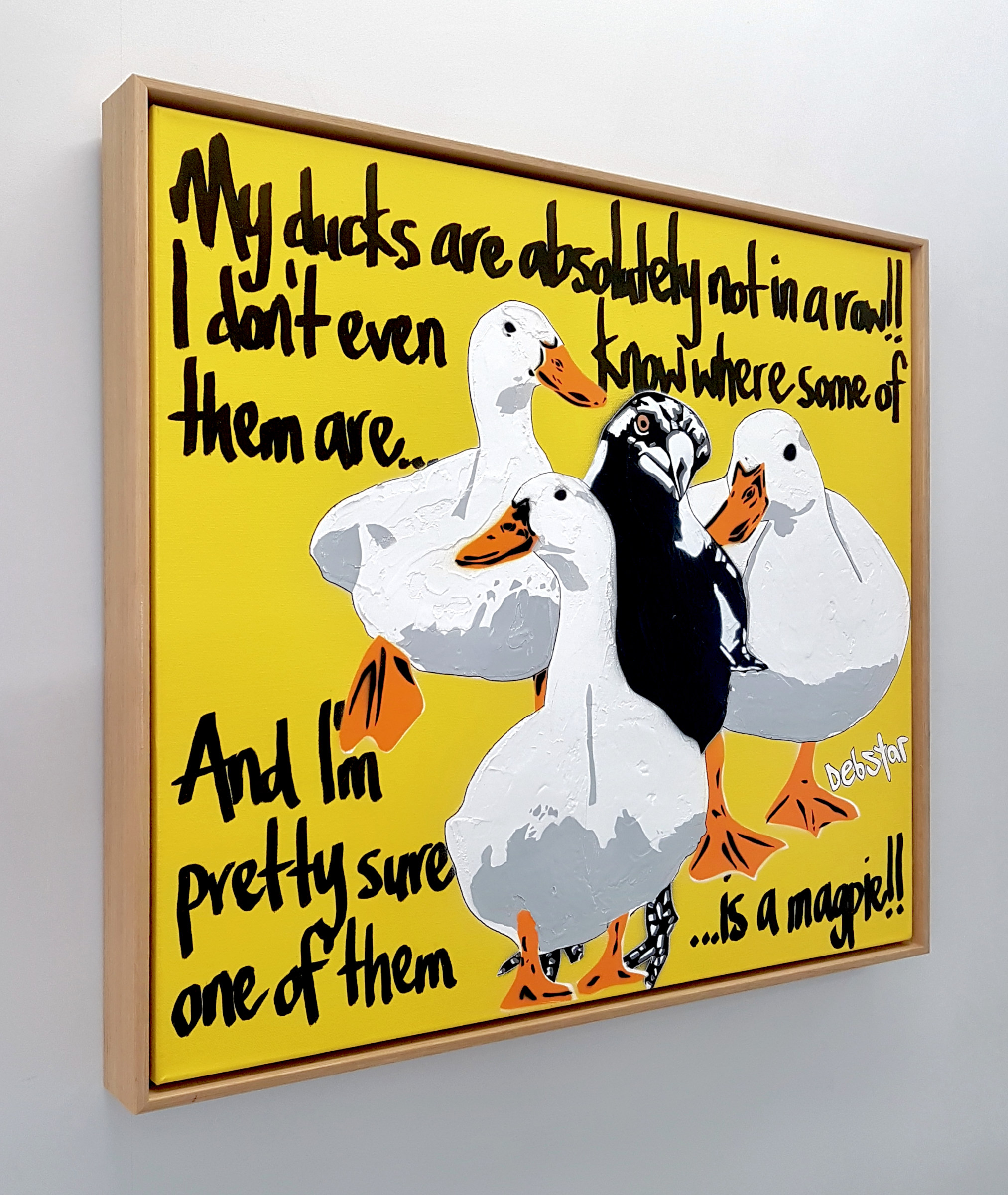 Ducks In A Row! Pop Art Deborah Lang Art Urban Canvas 4