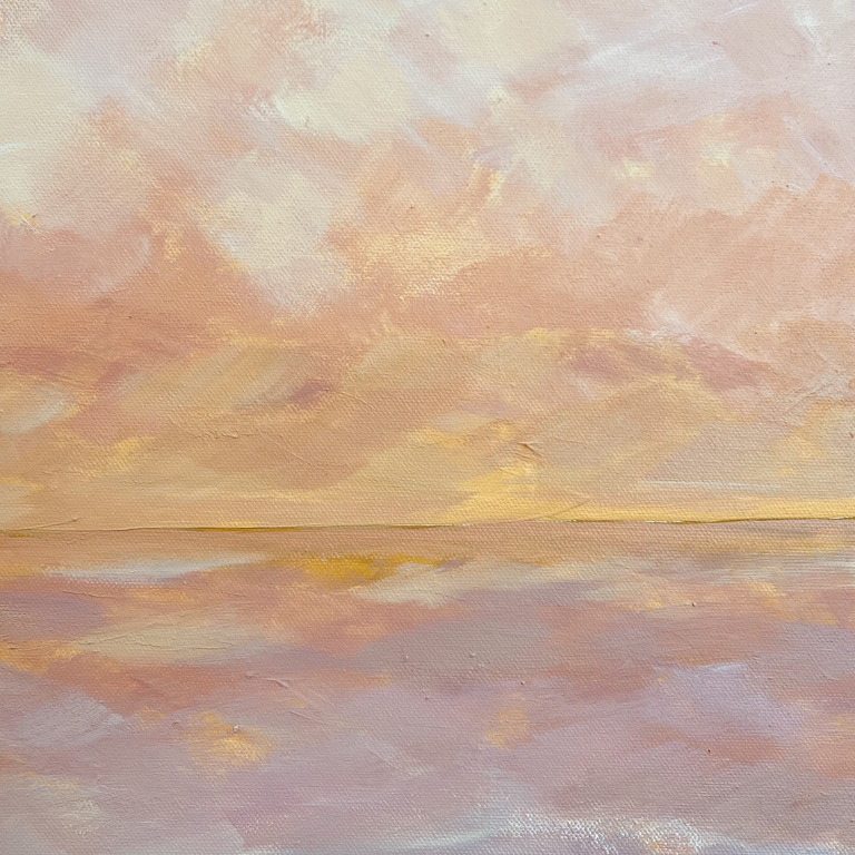 Linda Gregor Acrylic Golden Coastal Impression Crop