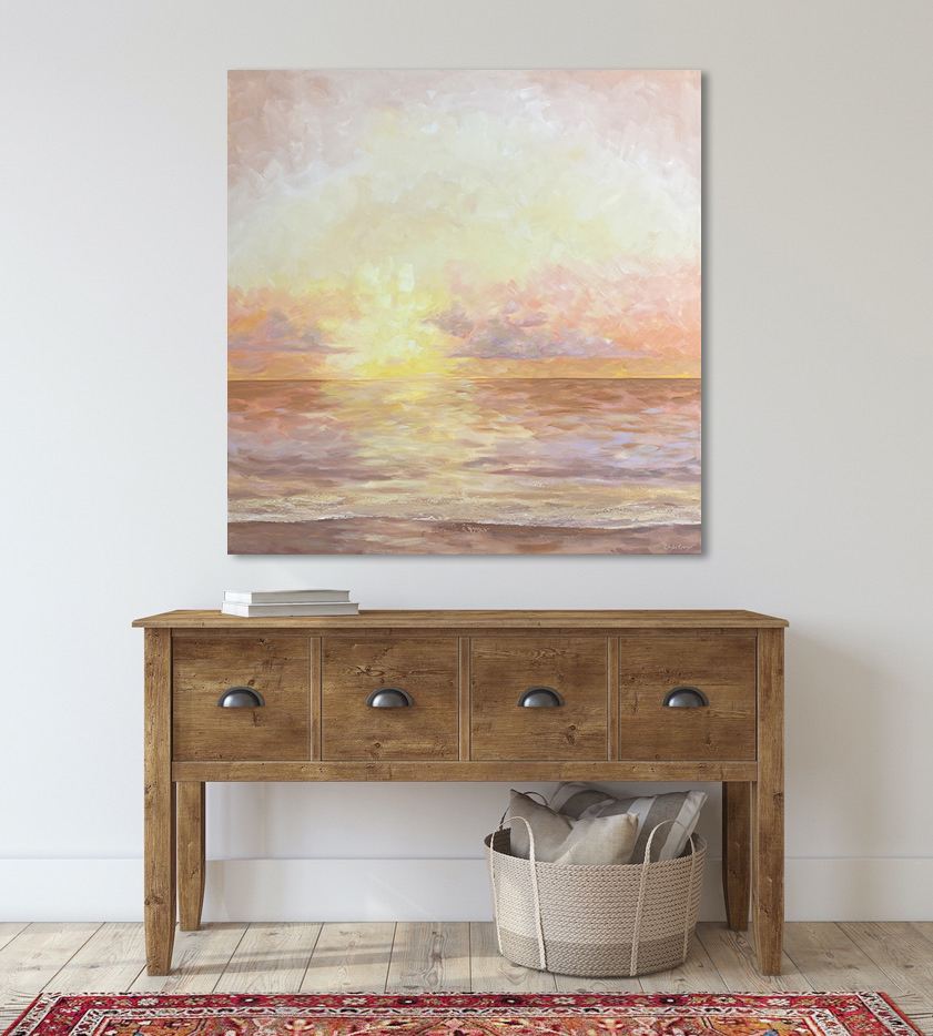 Linda Gregor Acrylic Golden Coastal Impression Interior Beach