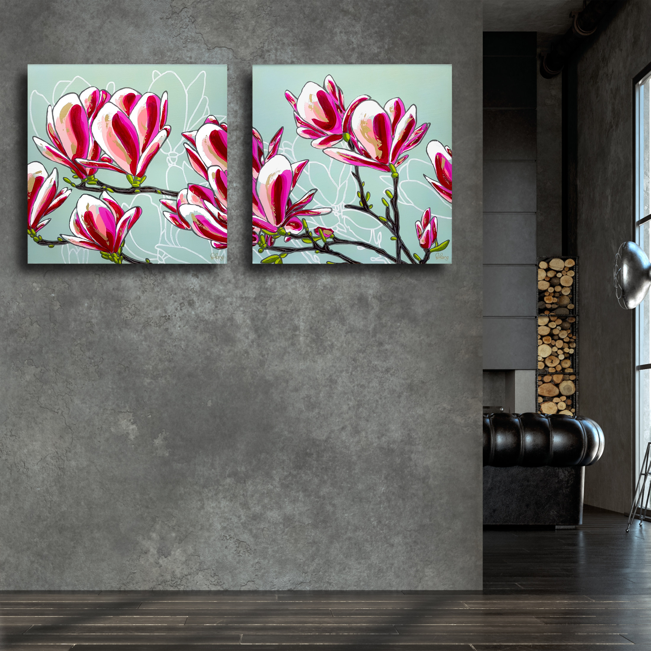 Living Room Interior In Loft, Industrial Style