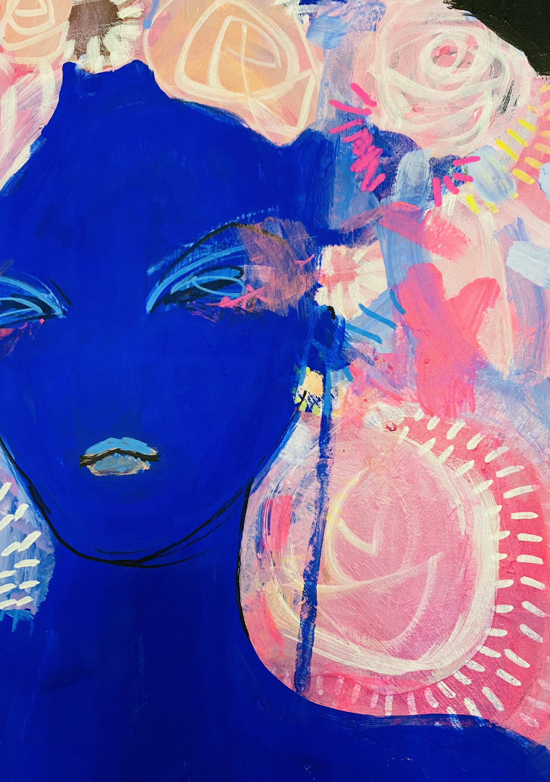 Carita Farrer Spencerr Queen Boheme 92 X 66 Cm Acrylic On Canvas Detail2