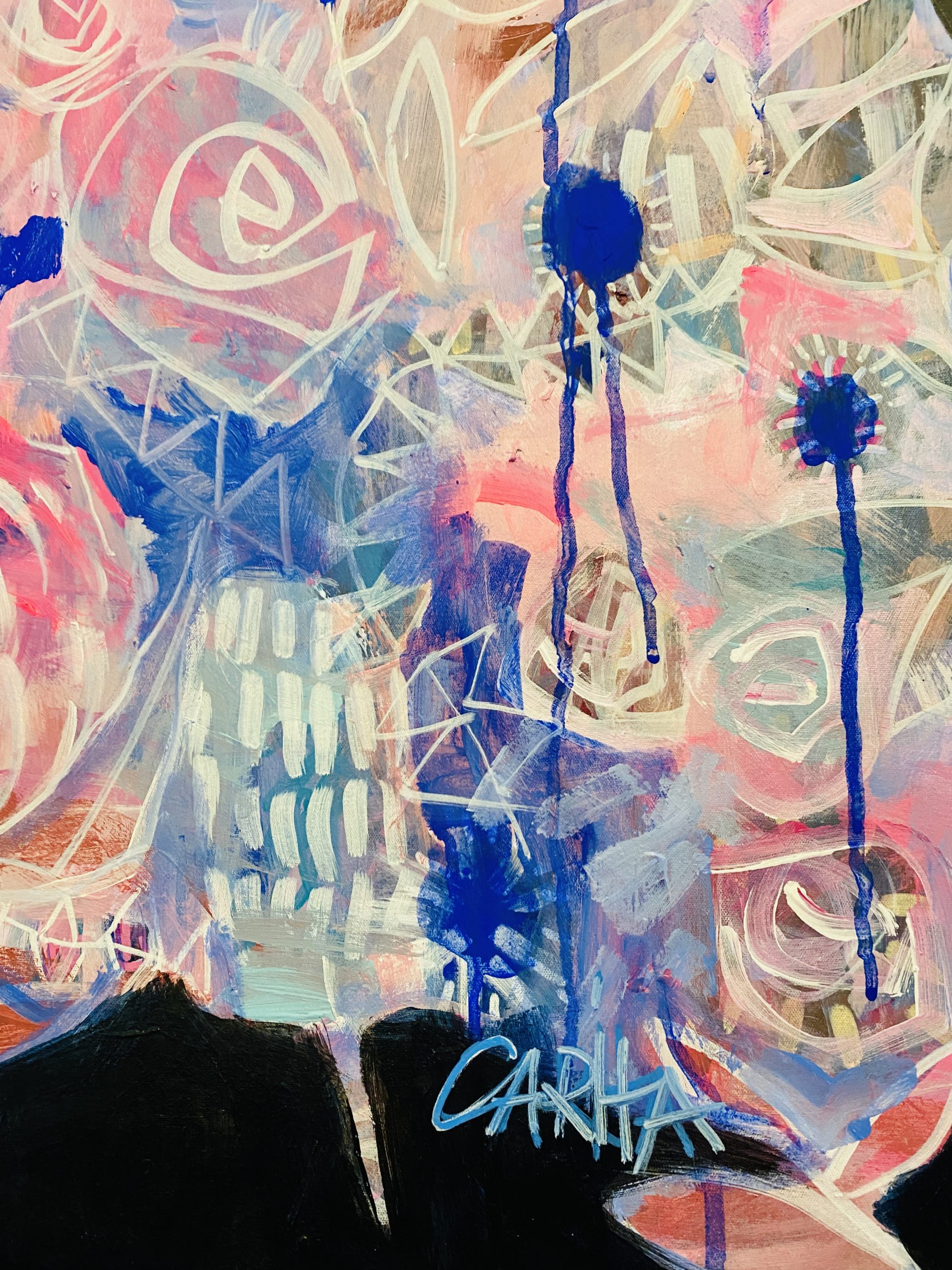 Carita Farrer Spencerr Queen Boheme 92 X 66 Cm Acrylic On Canvas Detail3