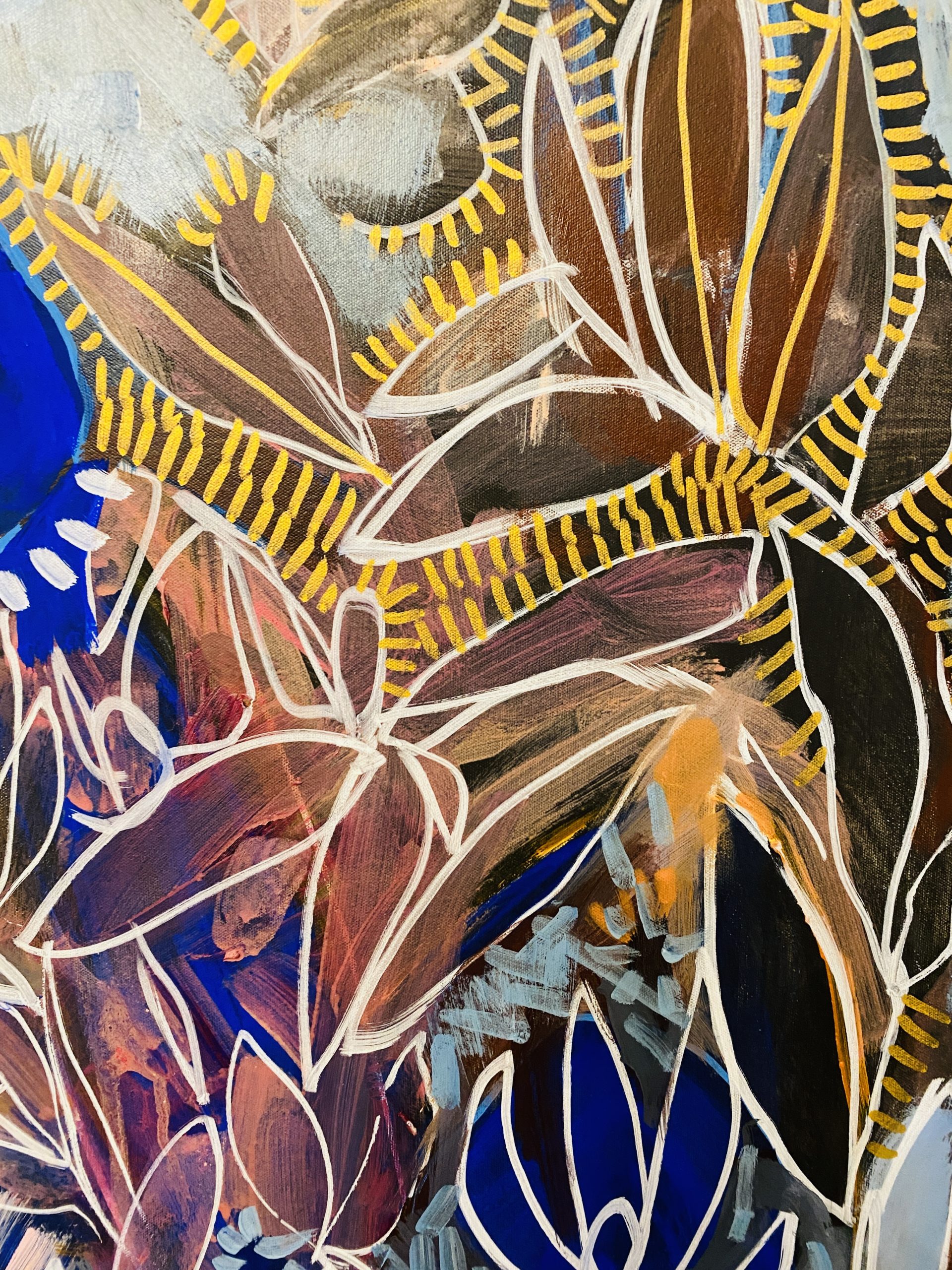 Carita Farrer Spencer Boho Bird 80 X 70cm Acrylic On Canvas Detail3