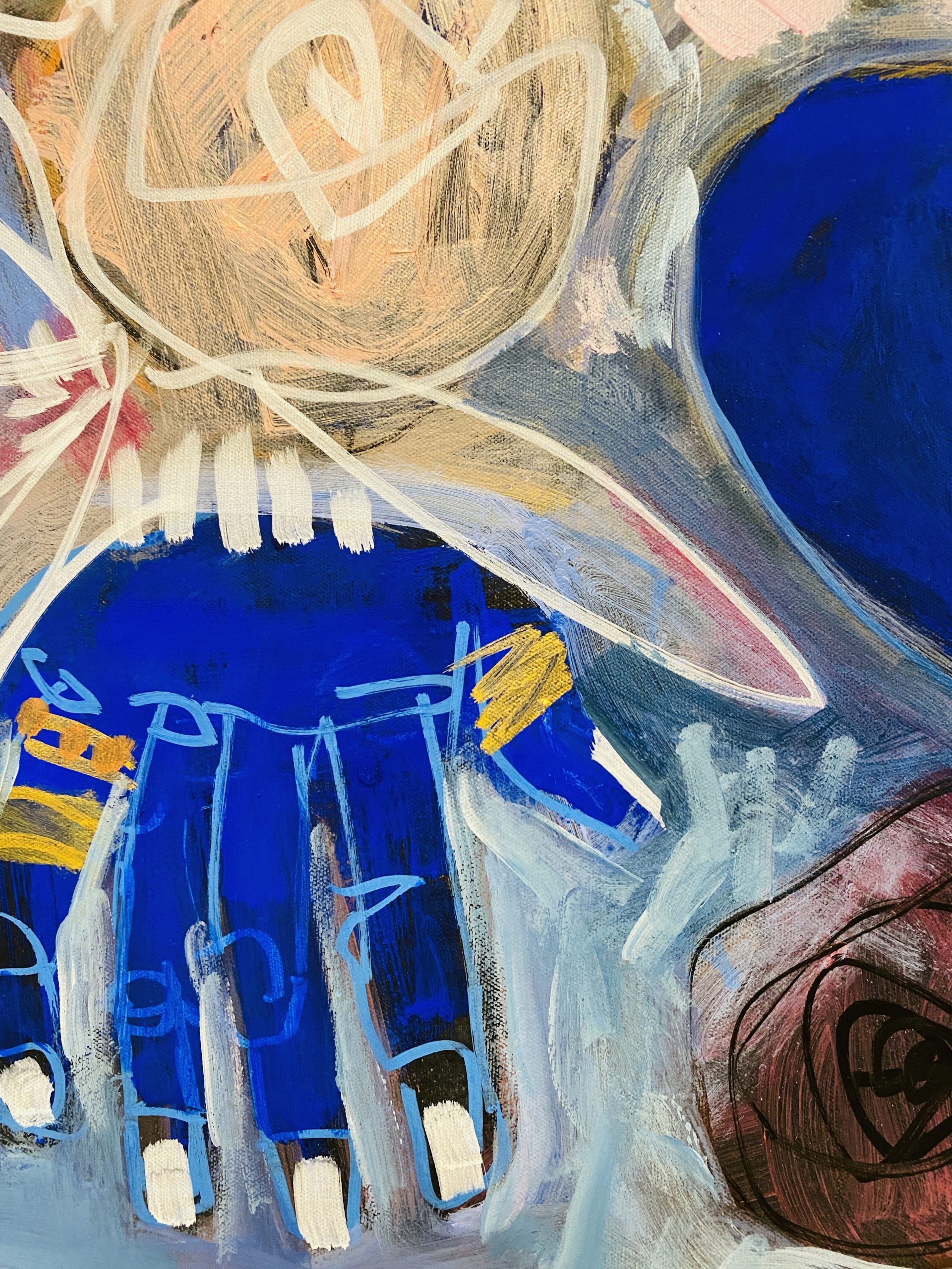 Carita Farrer Spencer Boho Bird 80 X 70cm Acrylic On Canvas Detail5