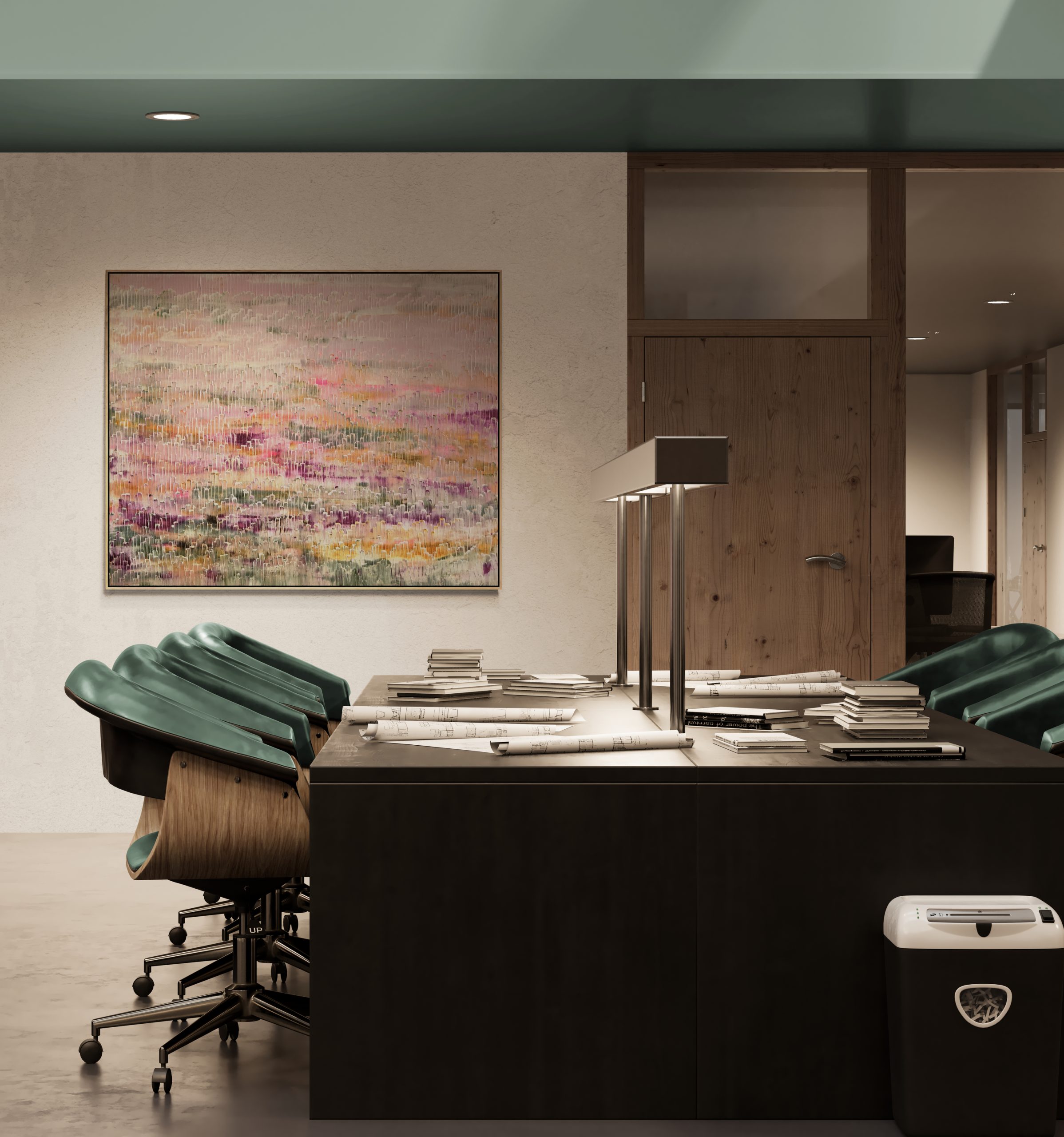 Office With Large Boardroom Desk