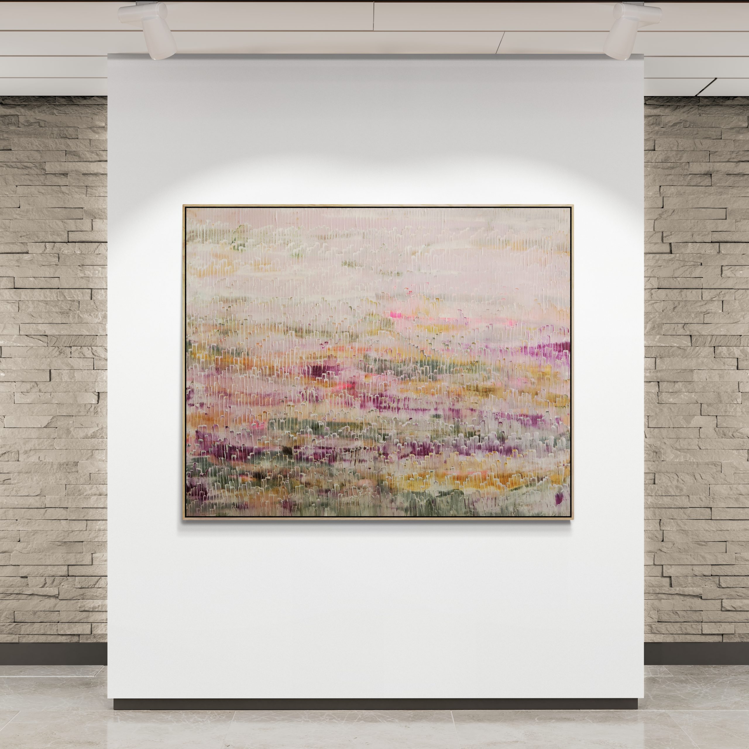 Art Gallery Wall With Brick Background