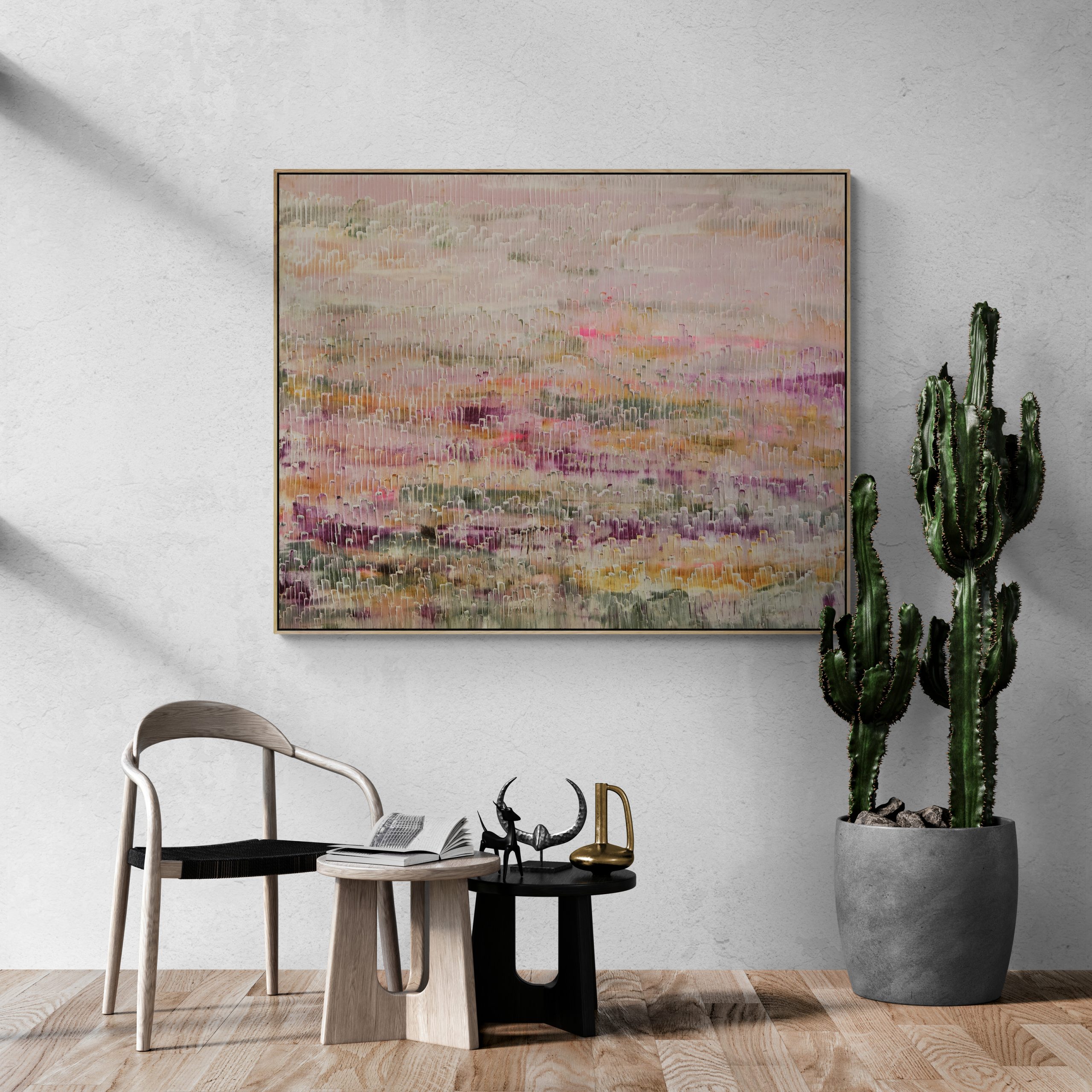 Sitting Room With Large Cactus