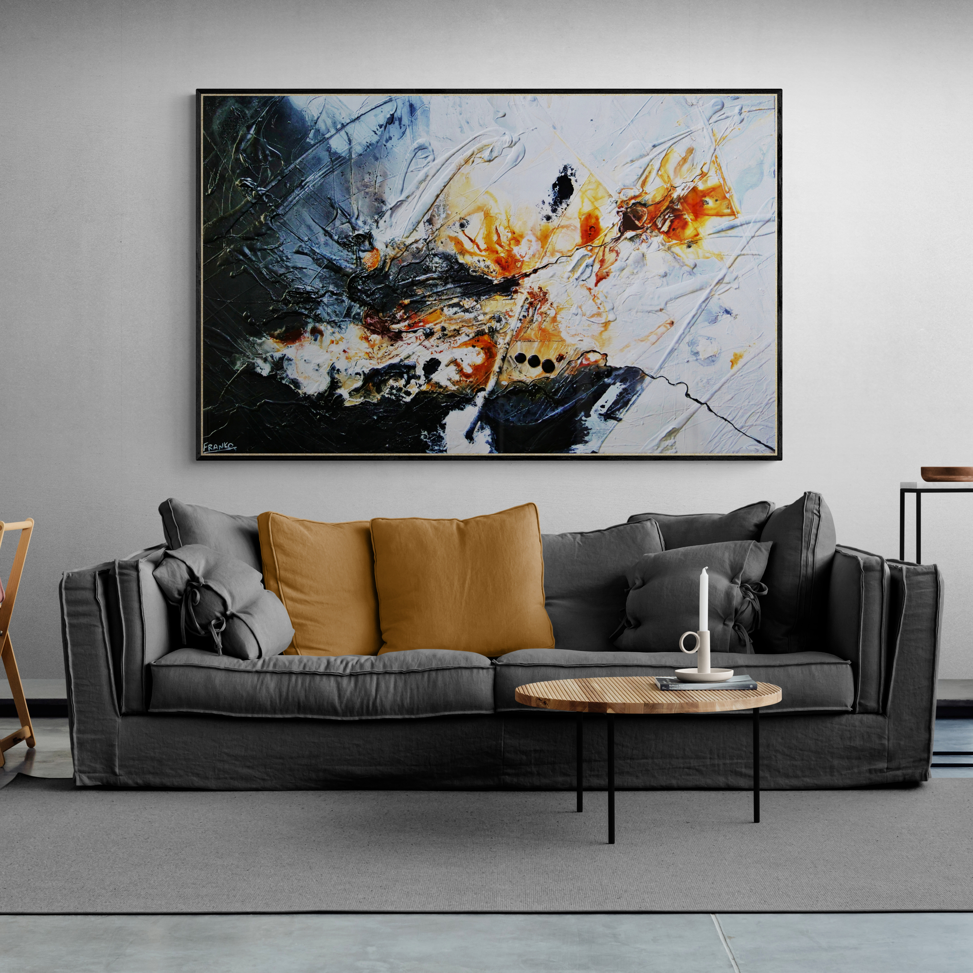 Open Plan Industrial Style Living Room