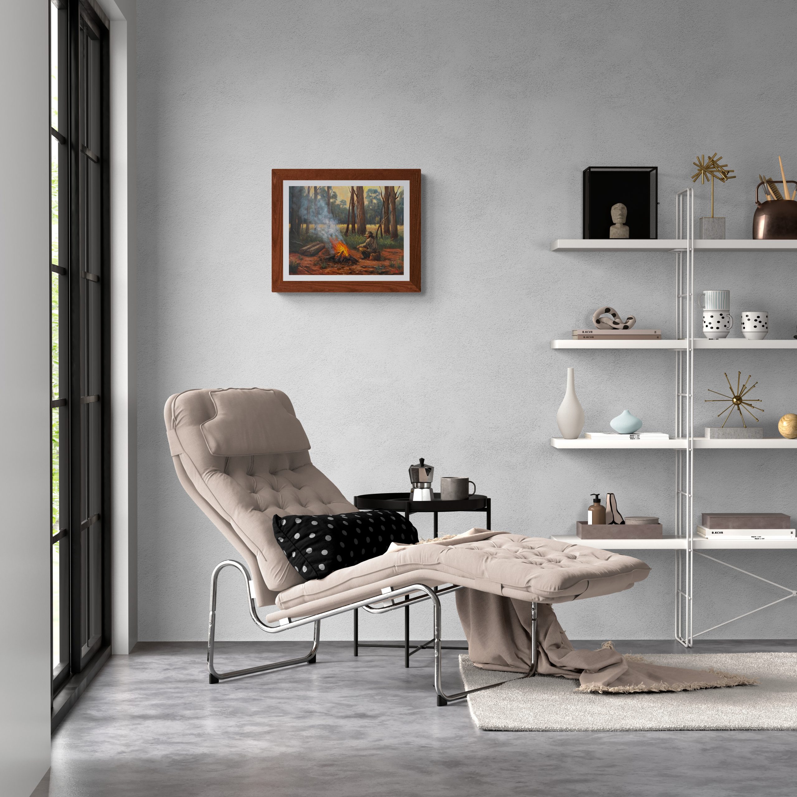 Chaise Lounger In Modern Living Room