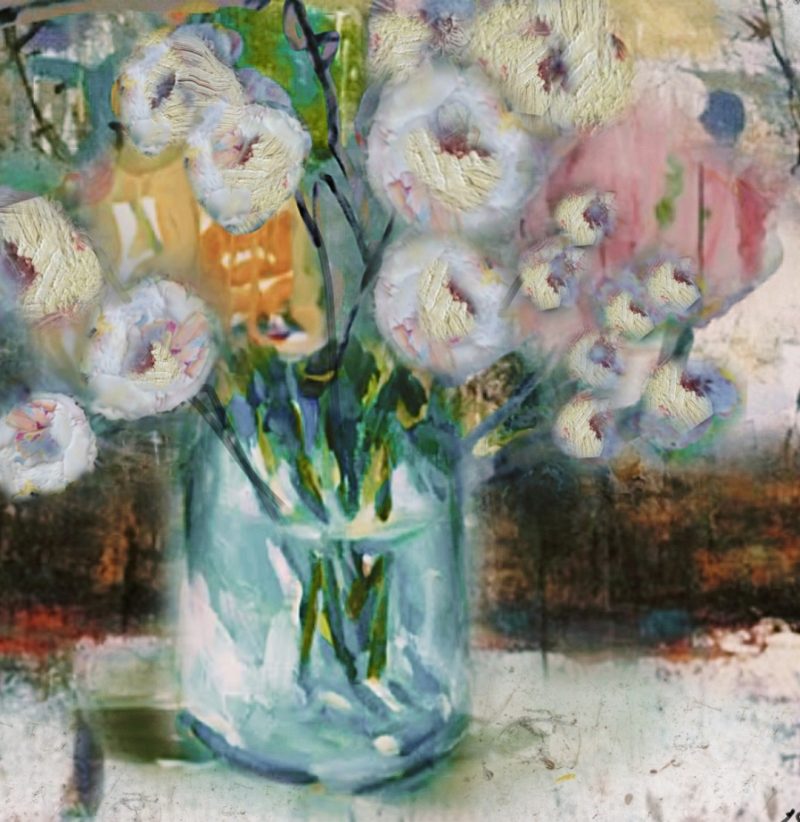 Poseys in a vase Ltd Ed Canvas Print