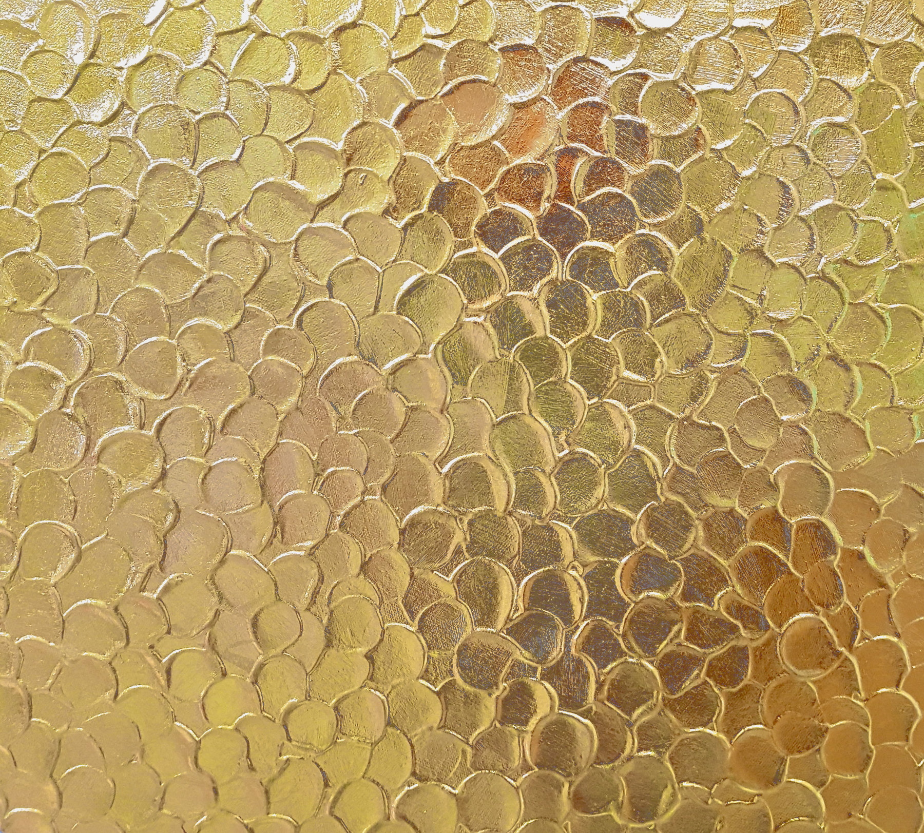 Golden Deborah Lang Abstract Gold Round Canvas Texture Embossed Contemporary Modern Art 4