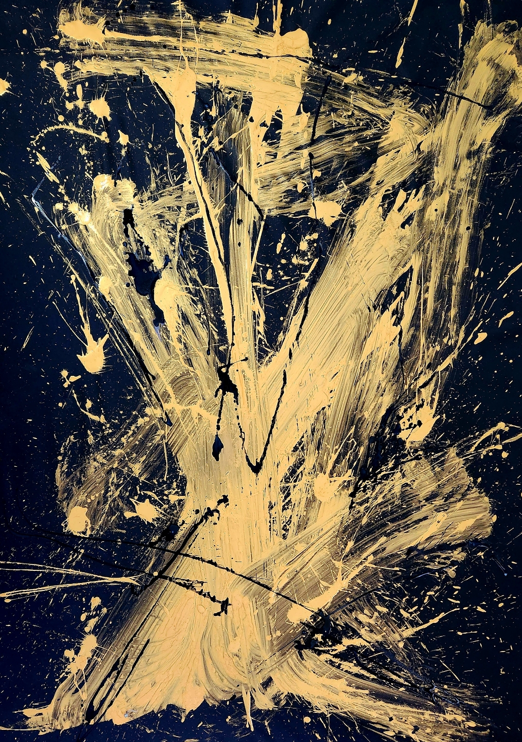 Black And Gold Abstract Alina Zorkina