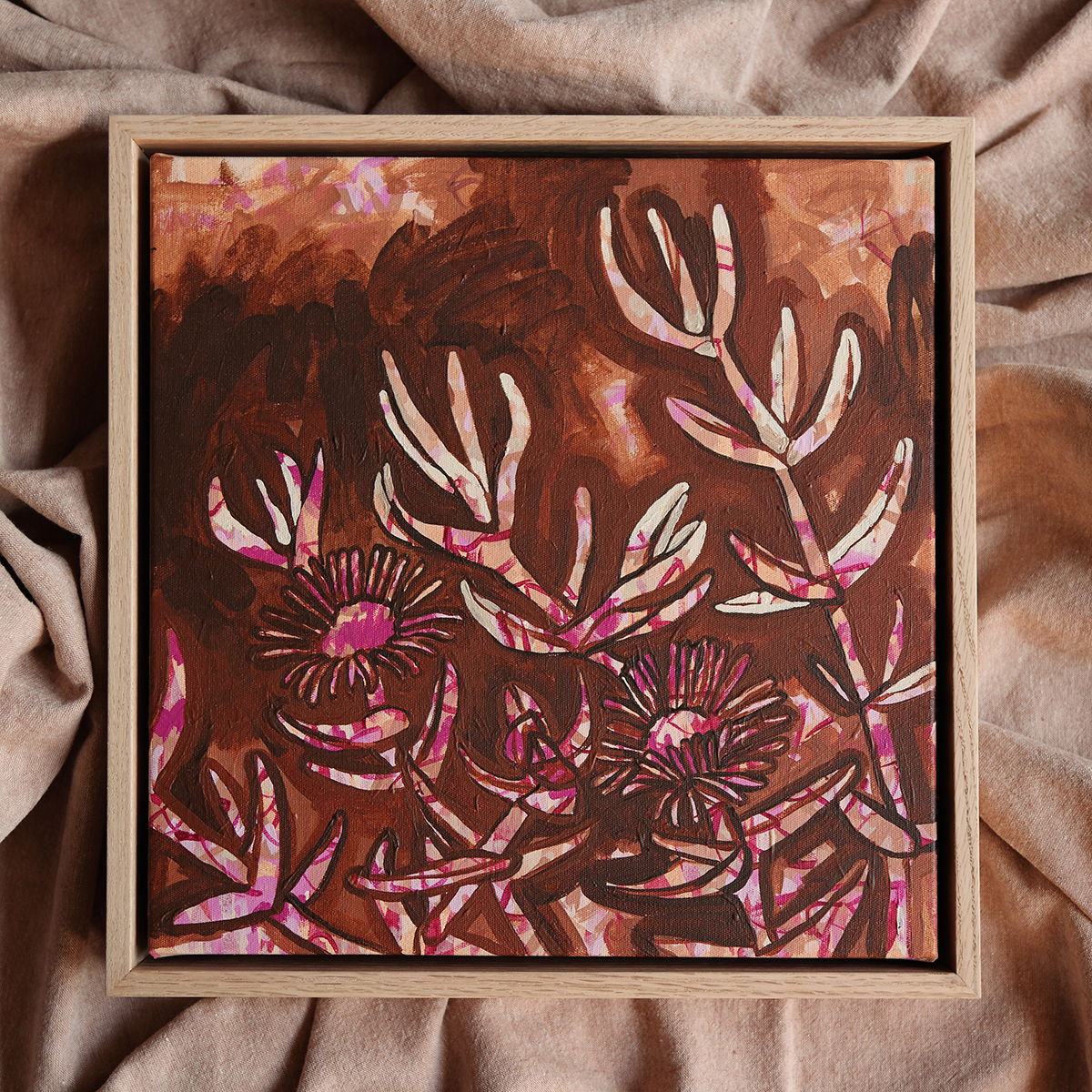 08 Pigface Moment Ii Smith & Brooks Art Abstract Landscape Floral Art Coastal Style Beach Interiors Ready To Hang Australian Art