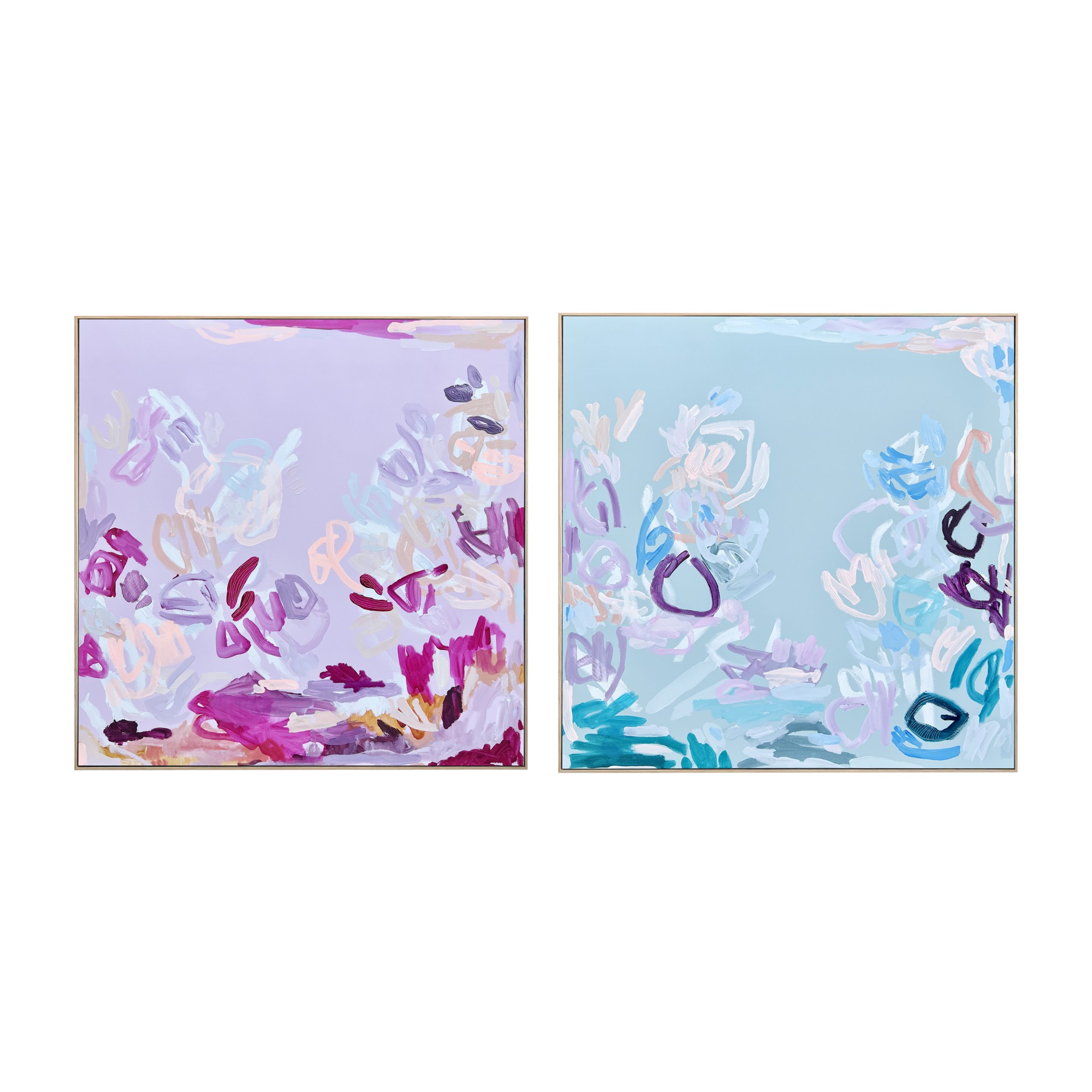 Diptych 2 Rebecca Koerting Modern Abstract Frames Copy