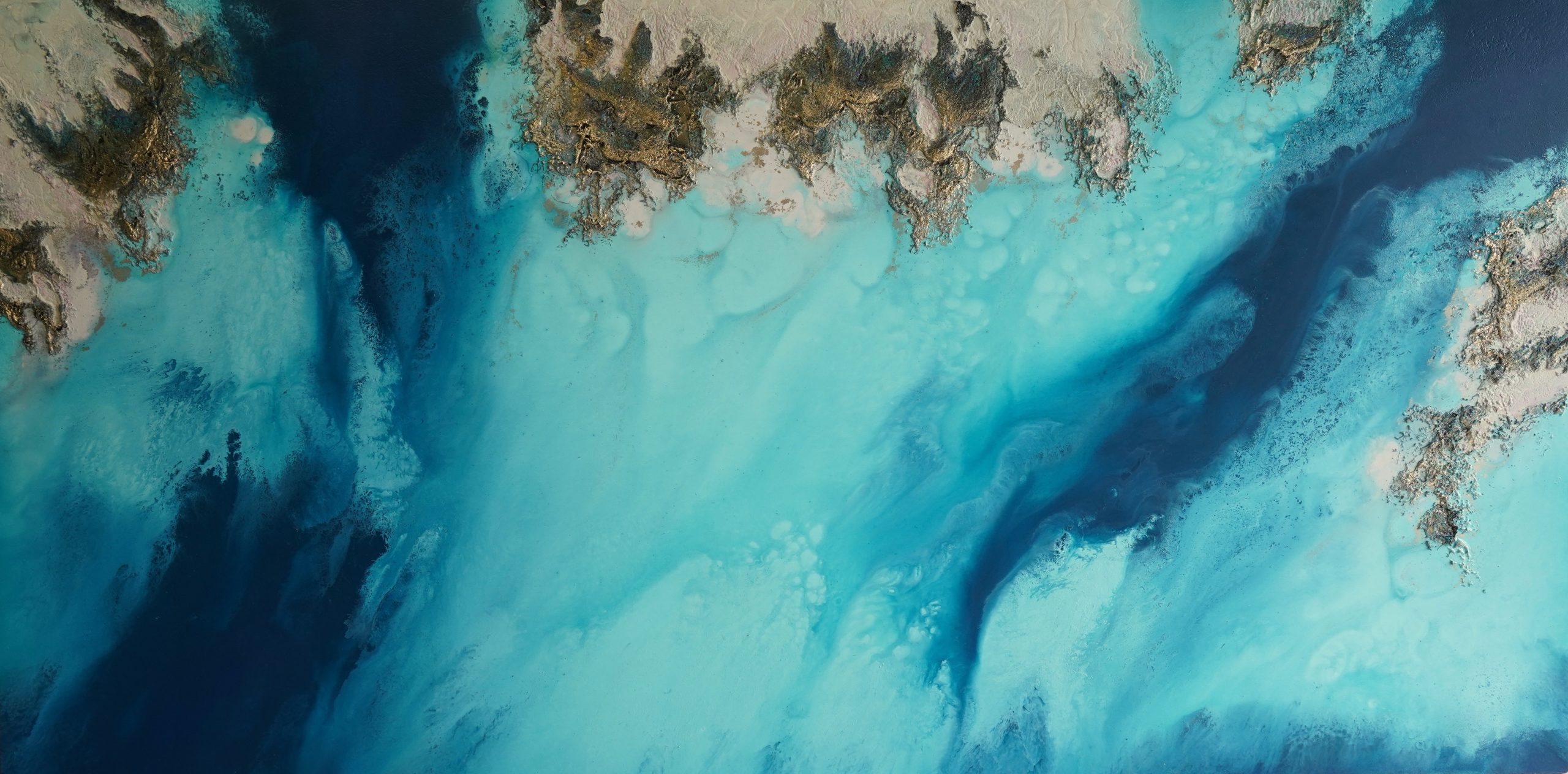 Blue Abstract Wall Art Petra Meikle De Vlasfile2