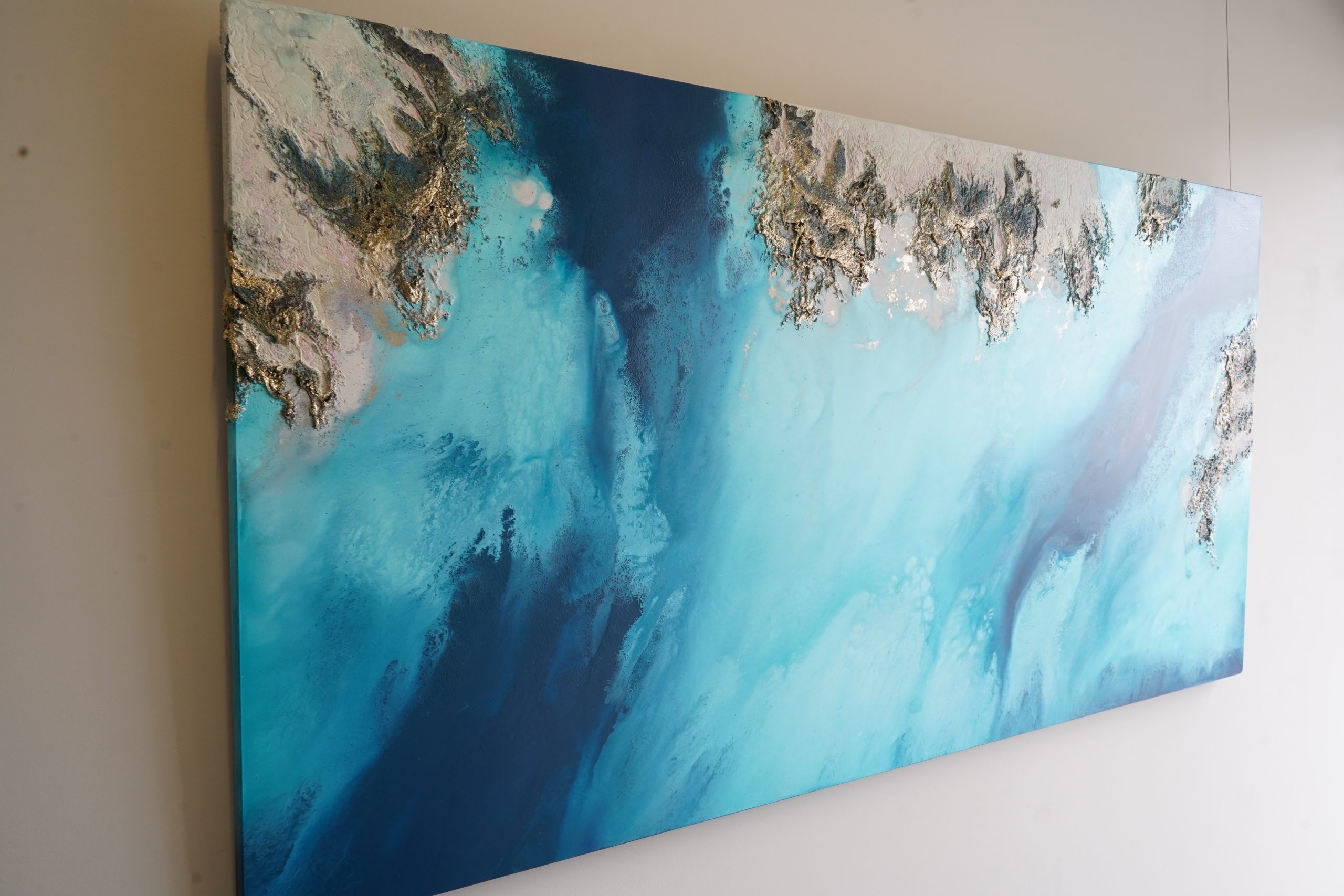 Blue Abstract Wall Art Petra Meikle De Vlasfile6