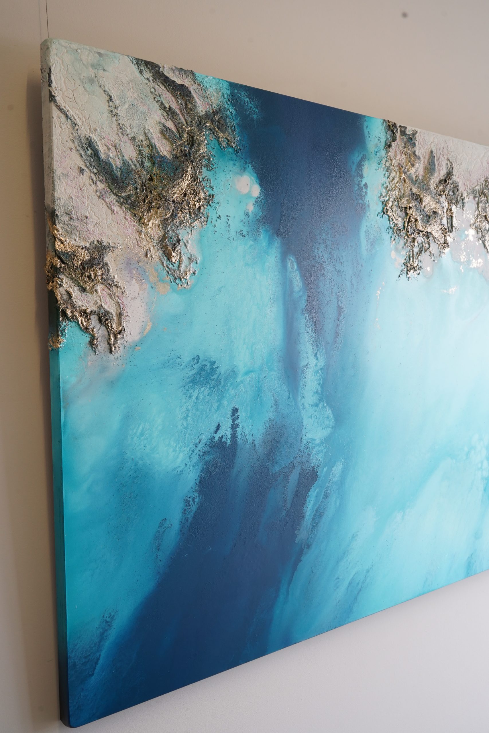 Blue Abstract Wall Art Petra Meikle De Vlasfile5