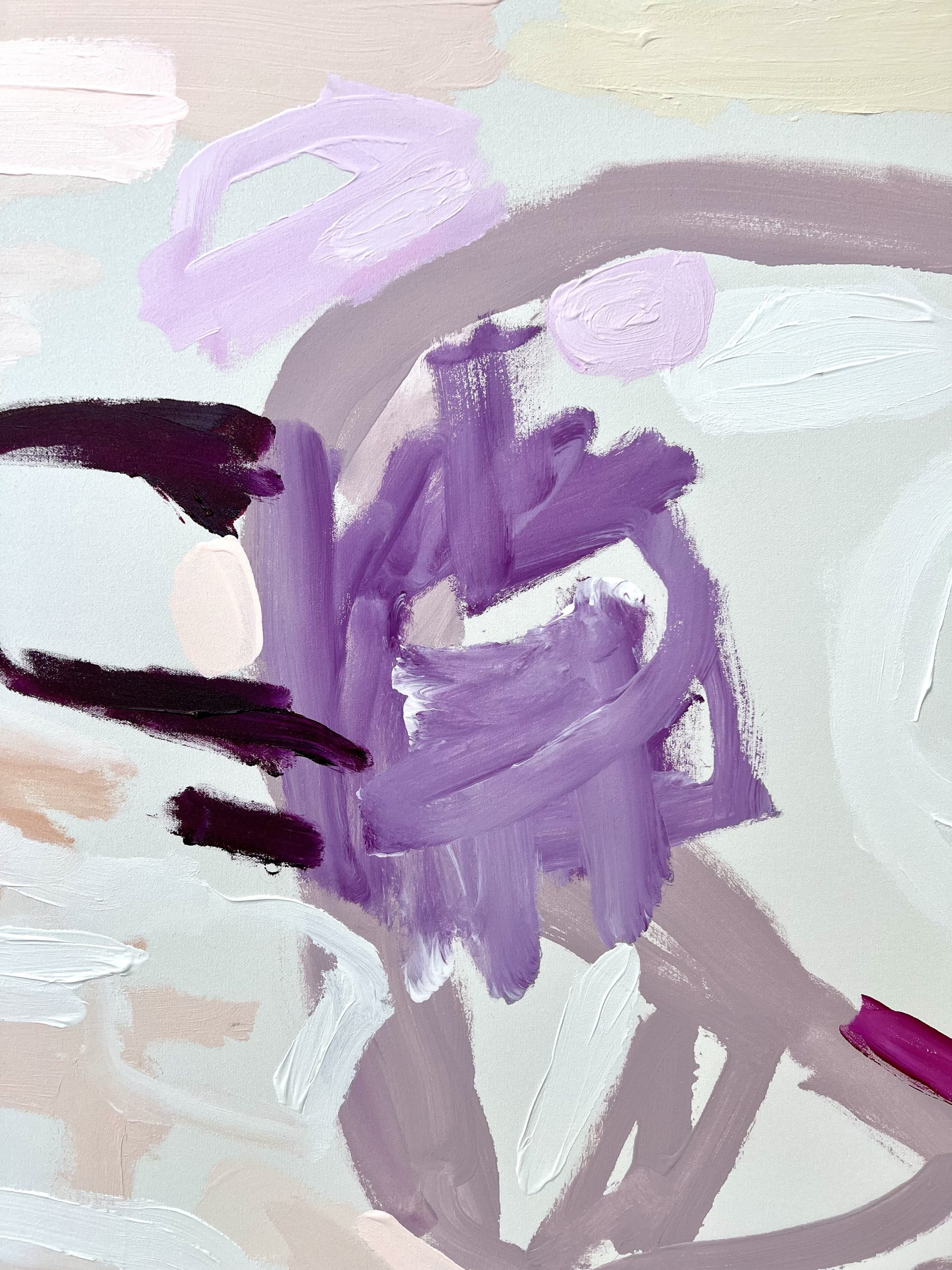 Crossing Paths Rebecca Koerting Pink Modern Abstract Detail 1