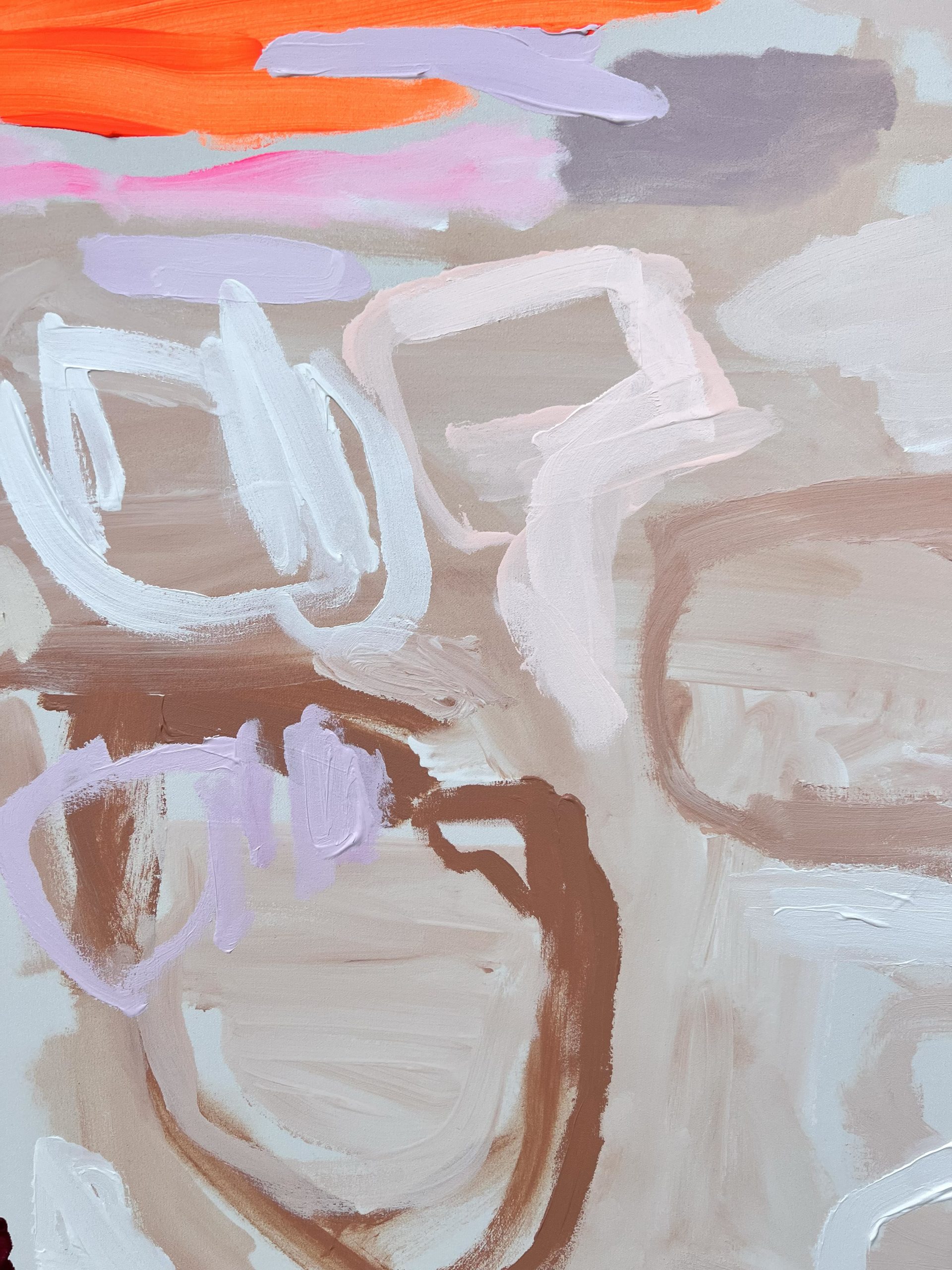 Crossing Paths Rebecca Koerting Pink Modern Abstract Detail 2