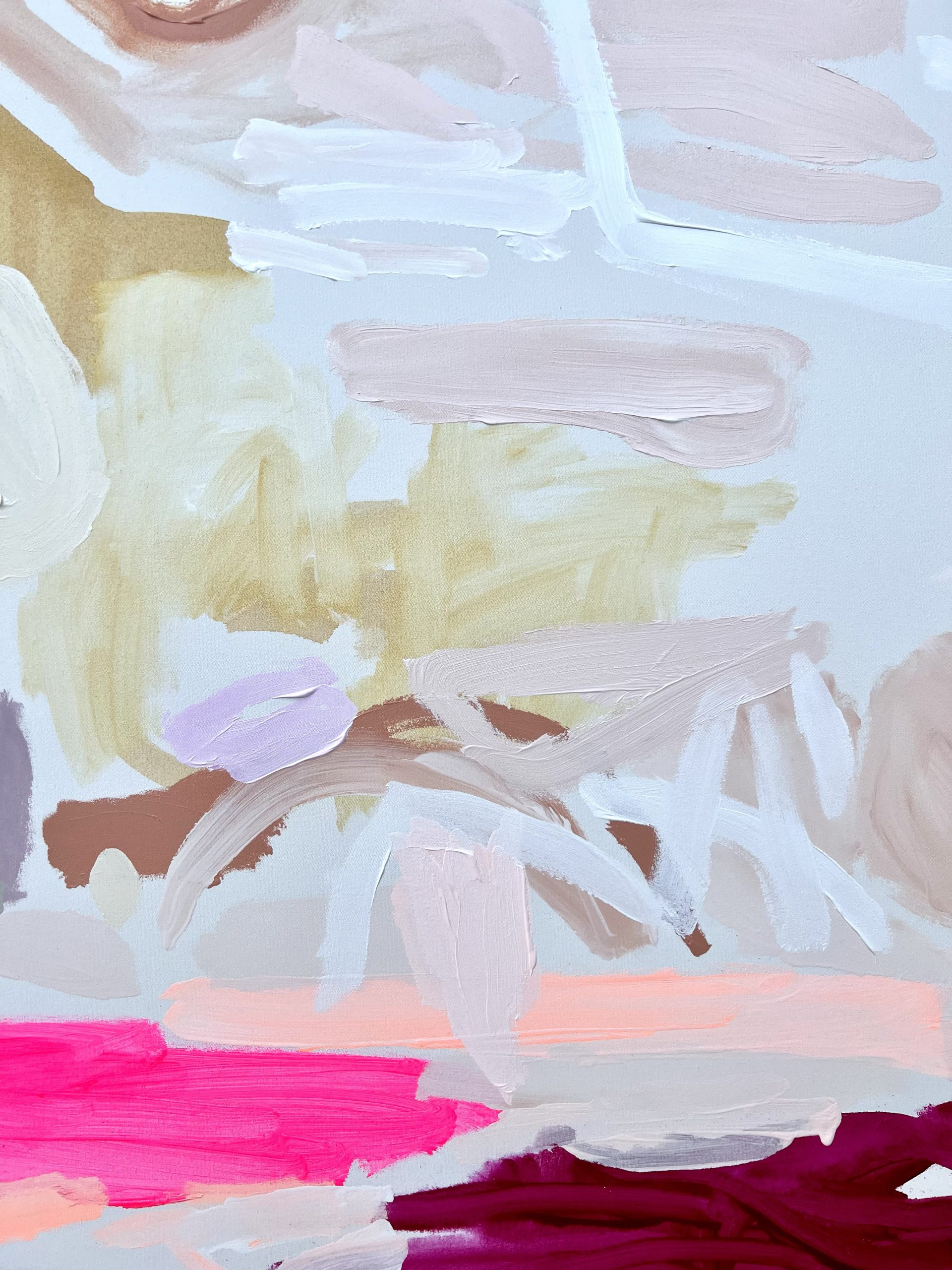 Crossing Paths Rebecca Koerting Pink Modern Abstract Detail 3