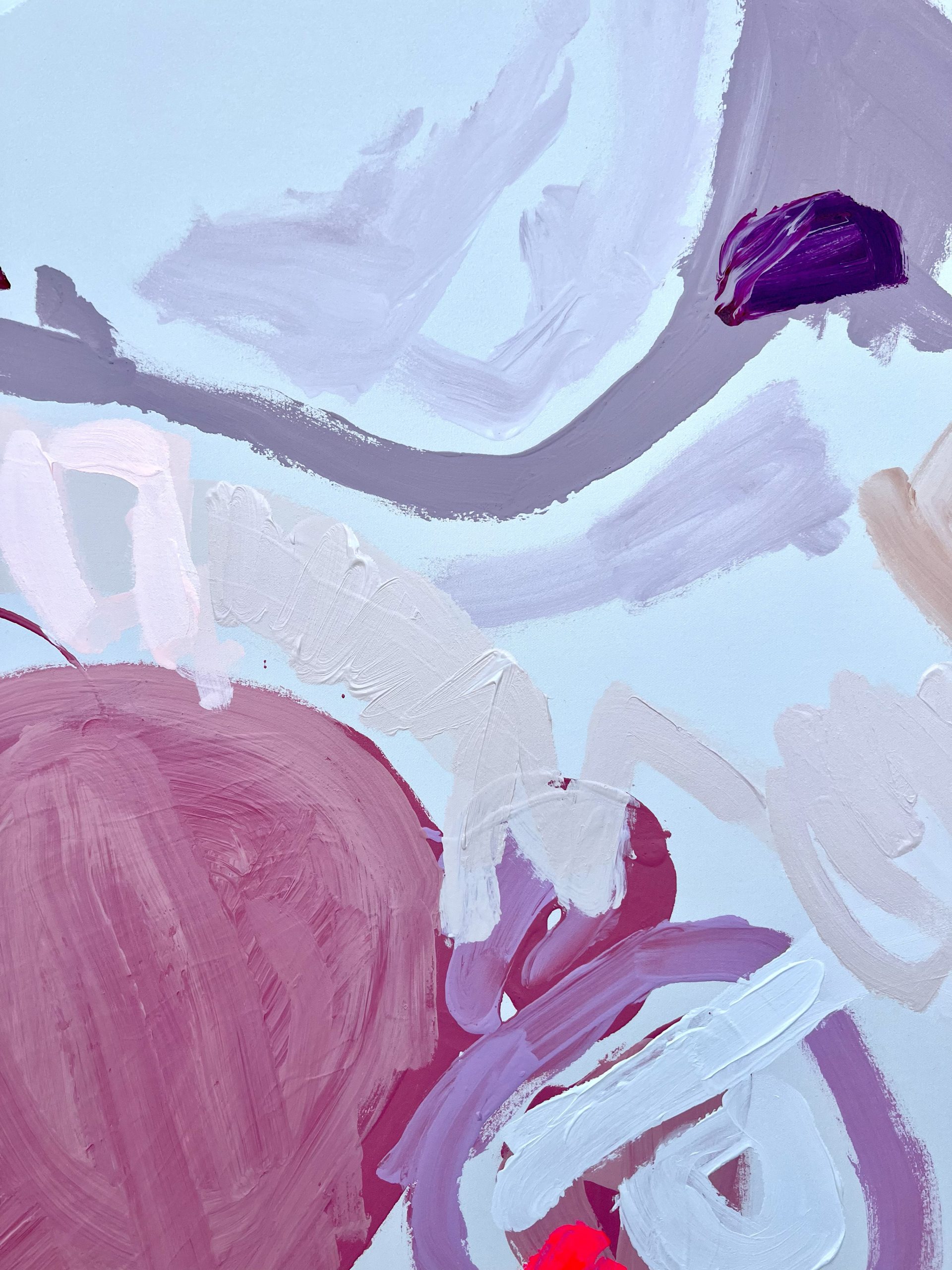 Crossing Paths Rebecca Koerting Pink Modern Abstract Detail 6