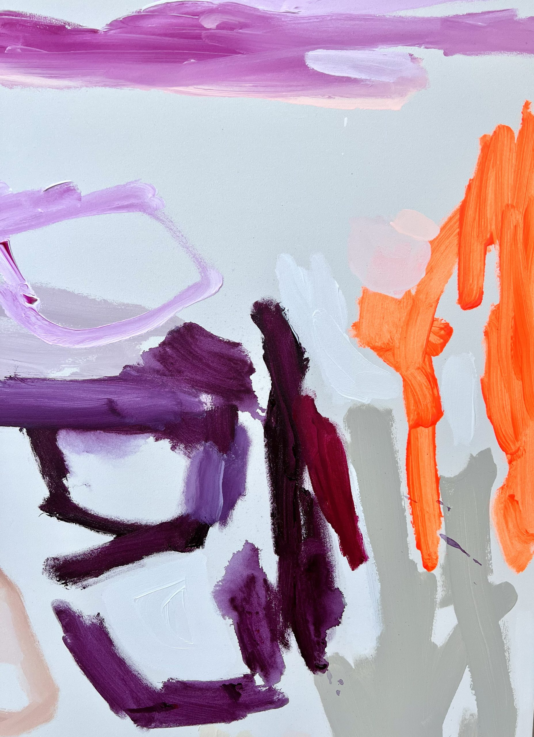 Crossing Paths Rebecca Koerting Pink Modern Abstract Detail 7