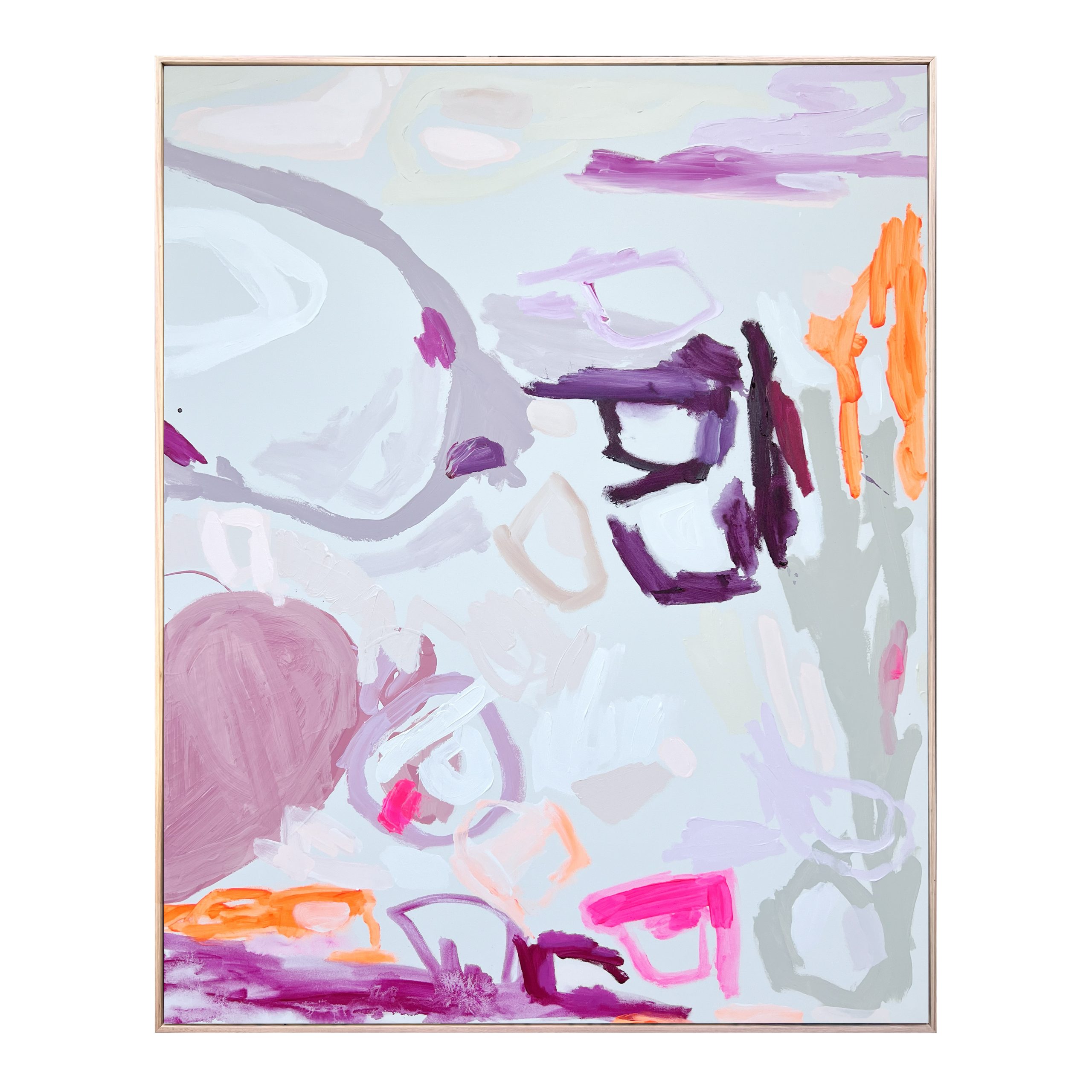 Crossing Paths Rebecca Koerting Pink Modern Abstract Frame B Copy
