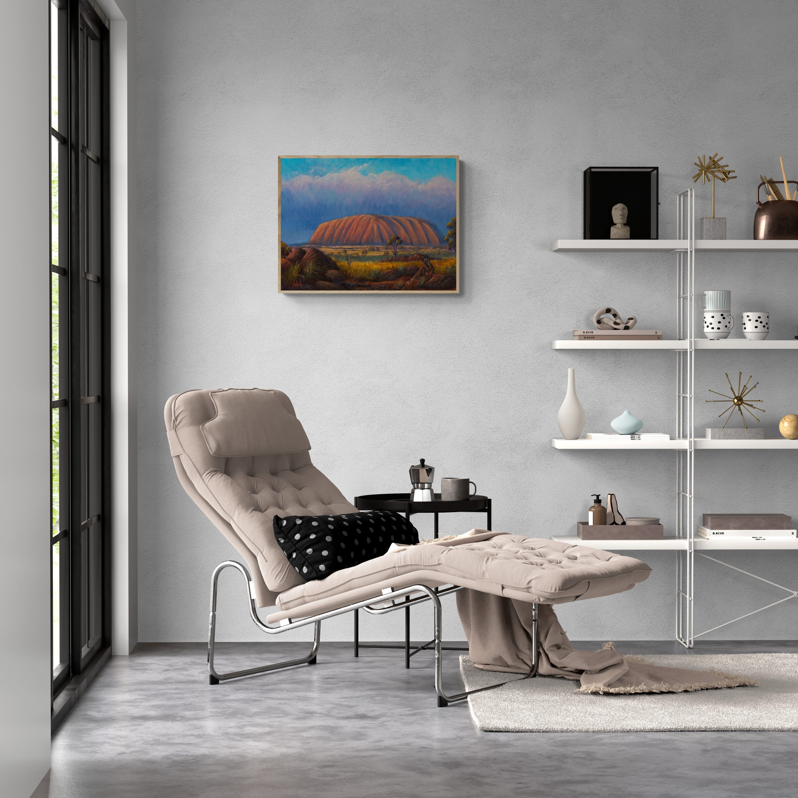 Chaise Lounger In Modern Living Room