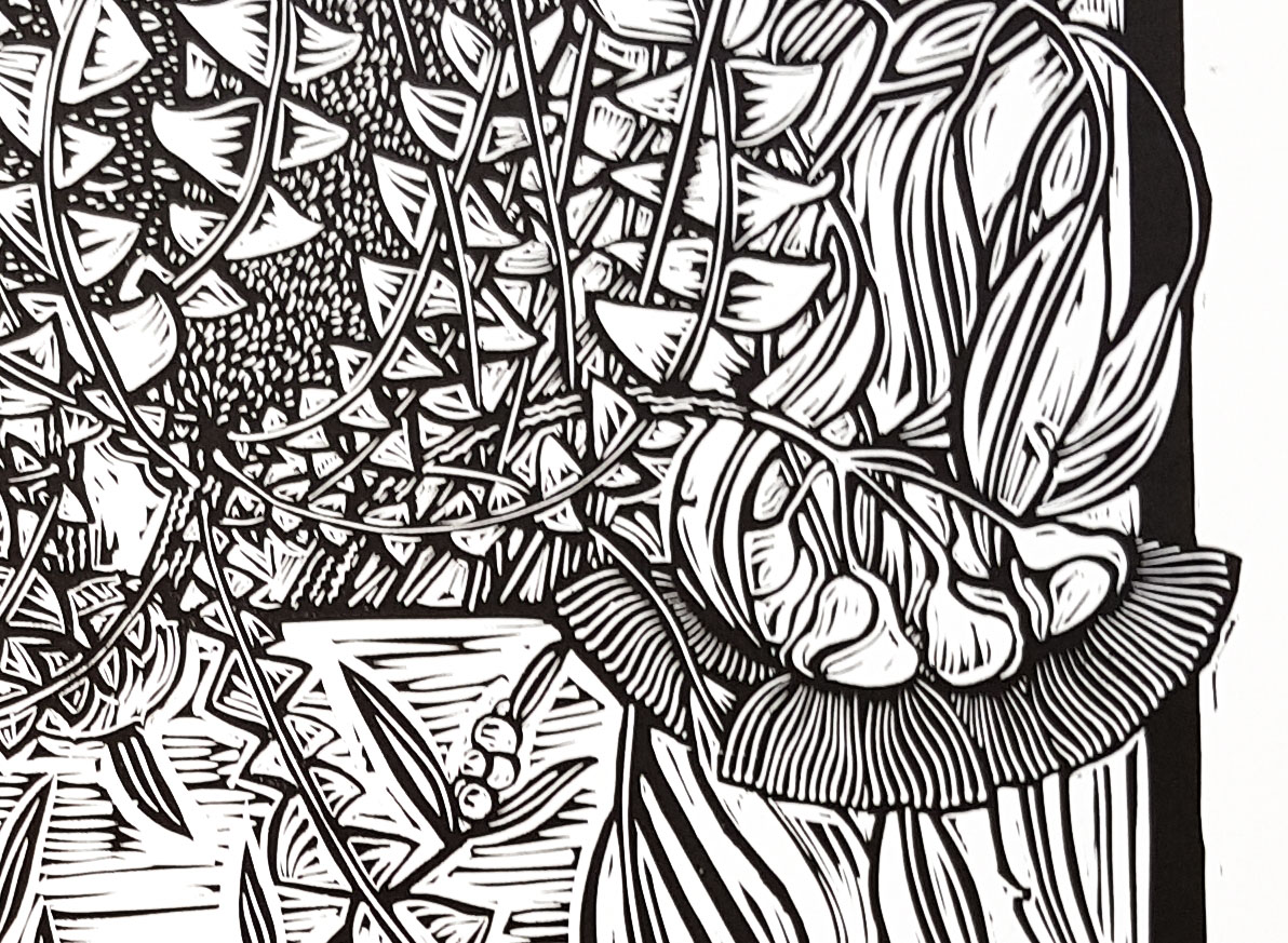 Wattle Vase By Nicola Cowie Detail