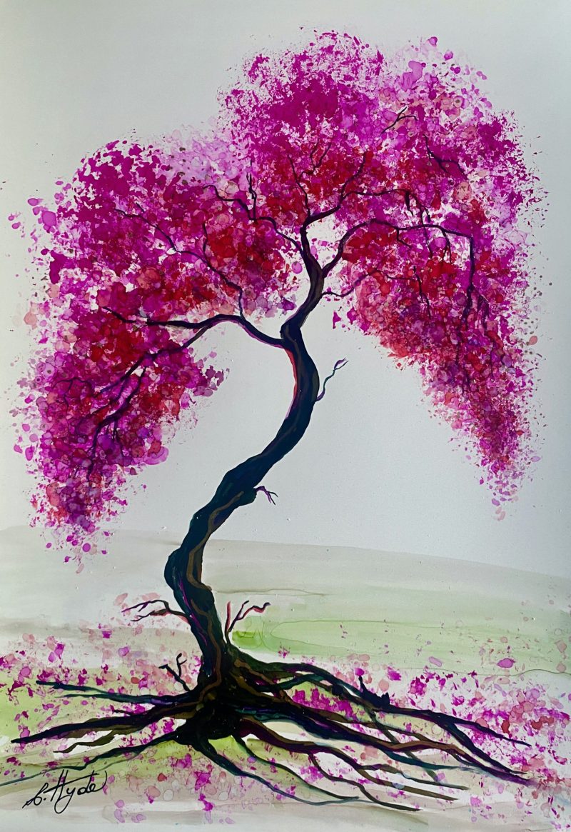 Weeping Cherry Blossom Tree (framed)