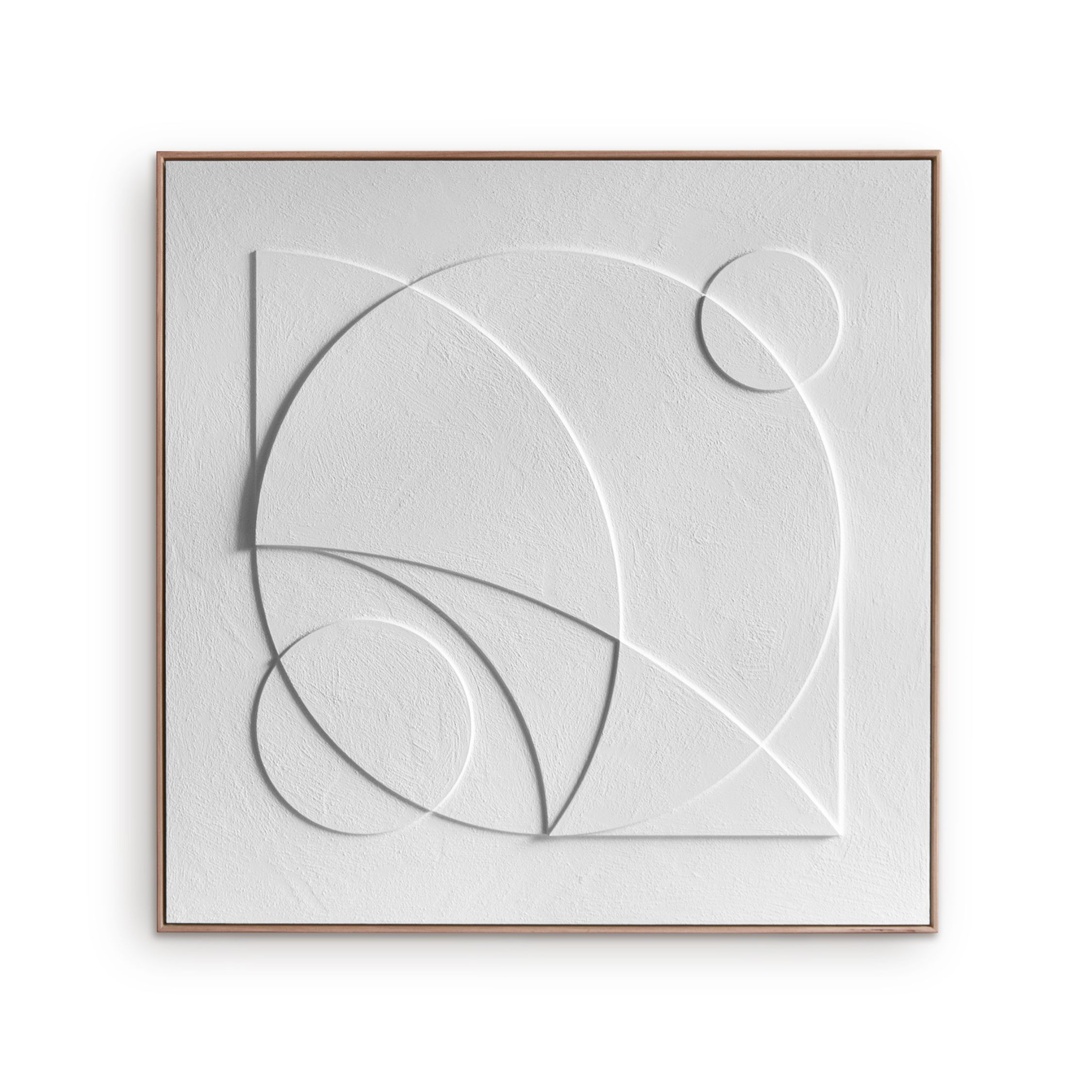 Halo Ltd Ed Artwork Sureen Gouws Art Wall Sculpture Natural White 60 X 60cm
