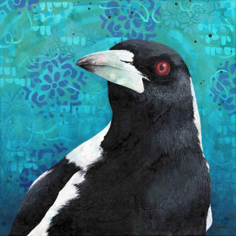 Judging You – original magpie painting