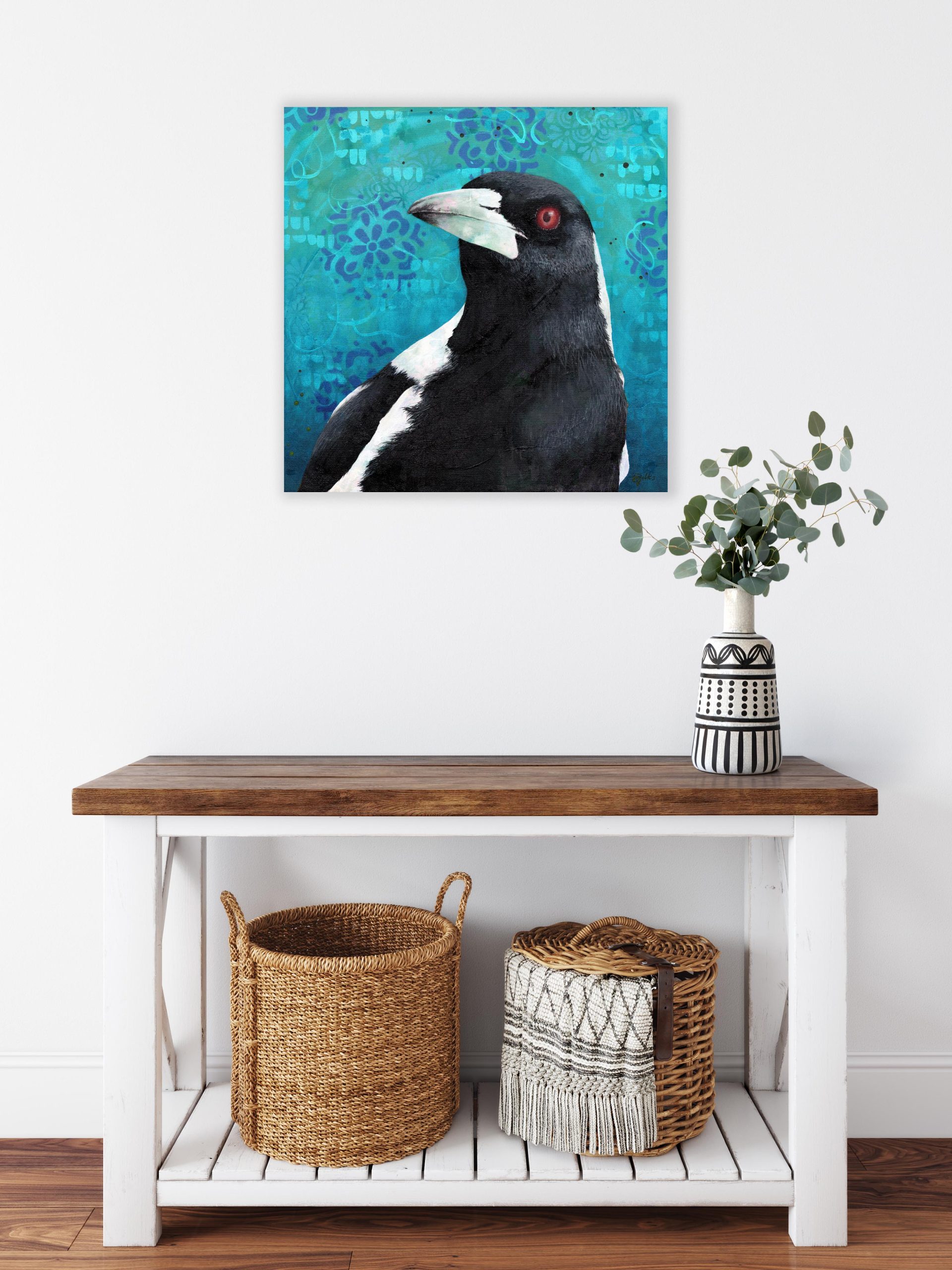 Judgin You Magpie Painting In Room